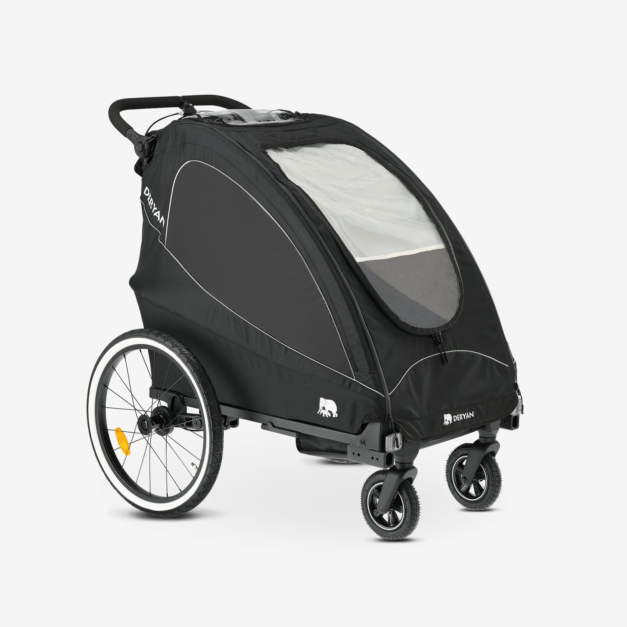 Luxury Bike Trailer - bike trailer, stroller, and jogging stroller - Black - Image 14