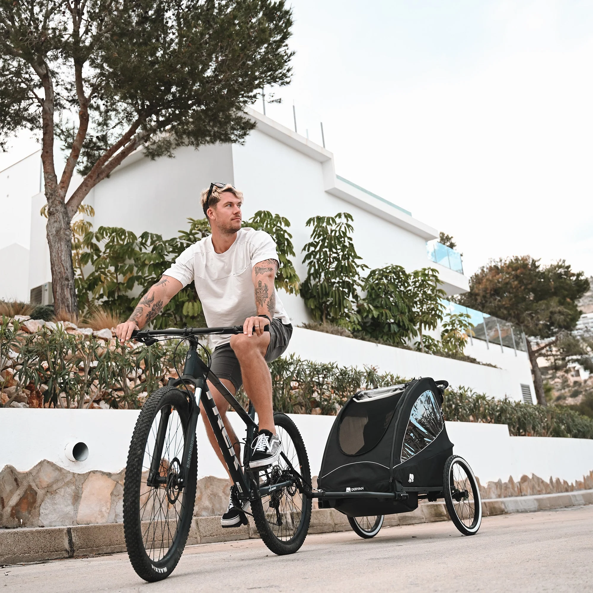 Luxury Bike Trailer - bike trailer, stroller, and jogging stroller - Black - Image 4