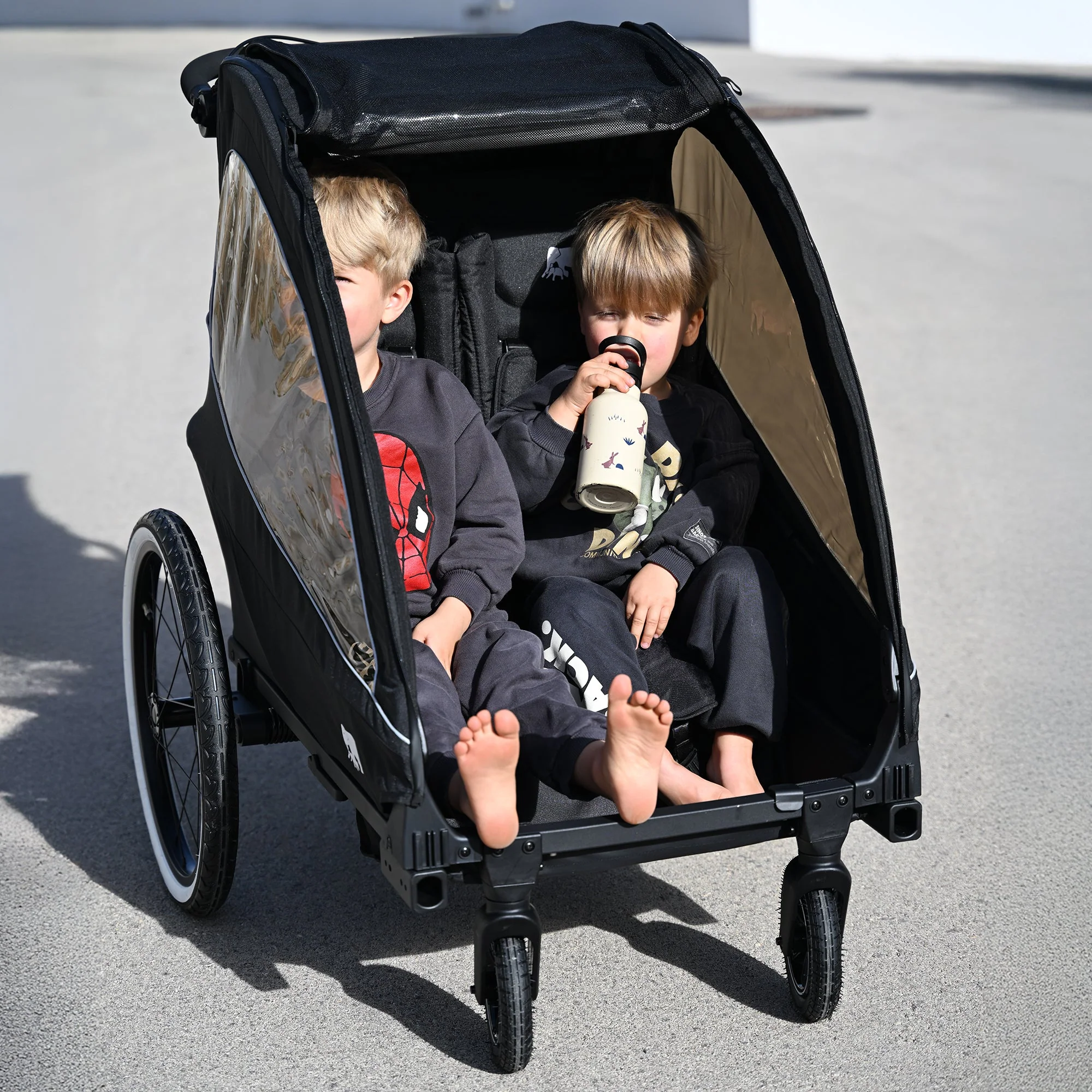 Luxury Bike Trailer - bike trailer, stroller, and jogging stroller - Black - Image 5