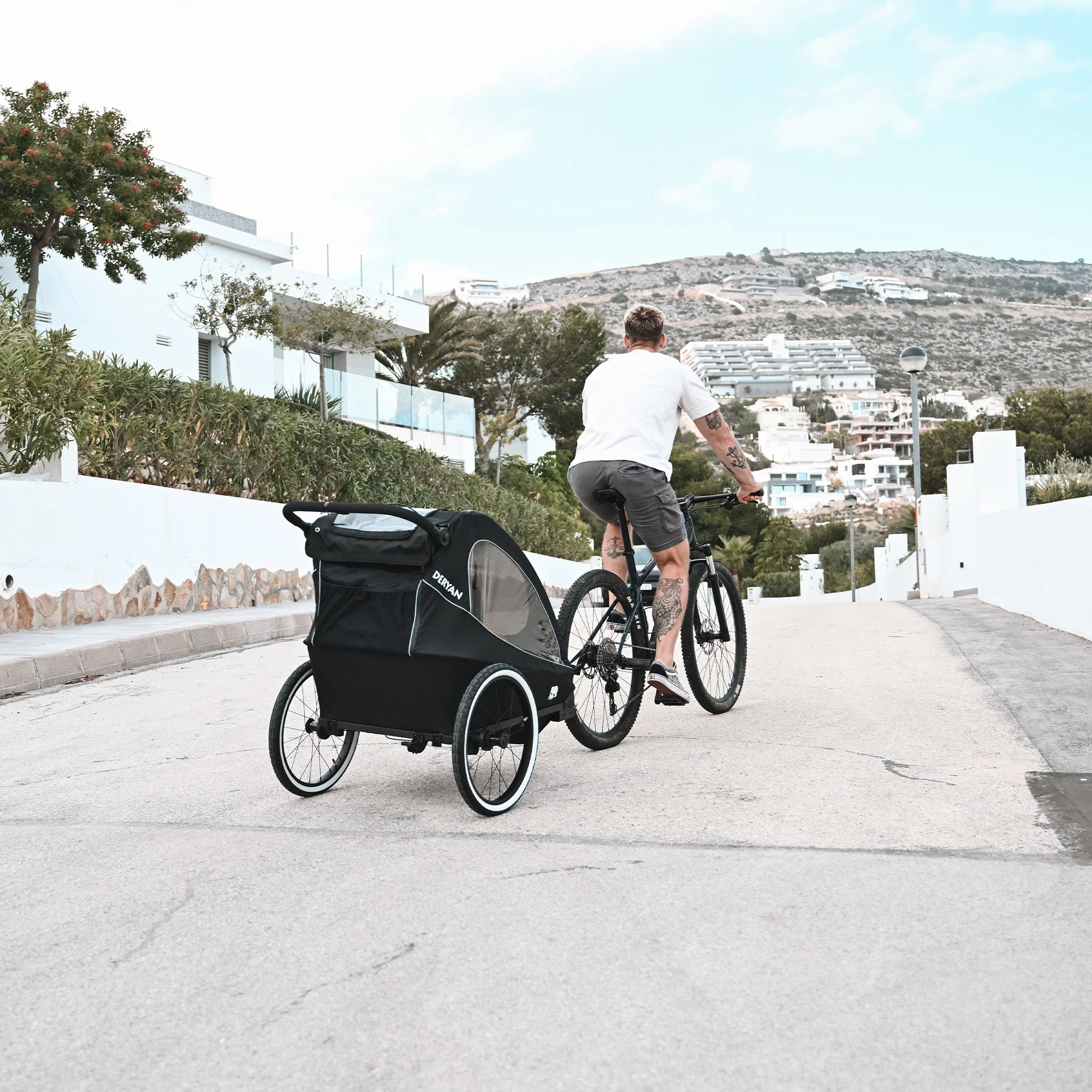 Luxury Bike Trailer - bike trailer, stroller, and jogging stroller - Black - Image 7