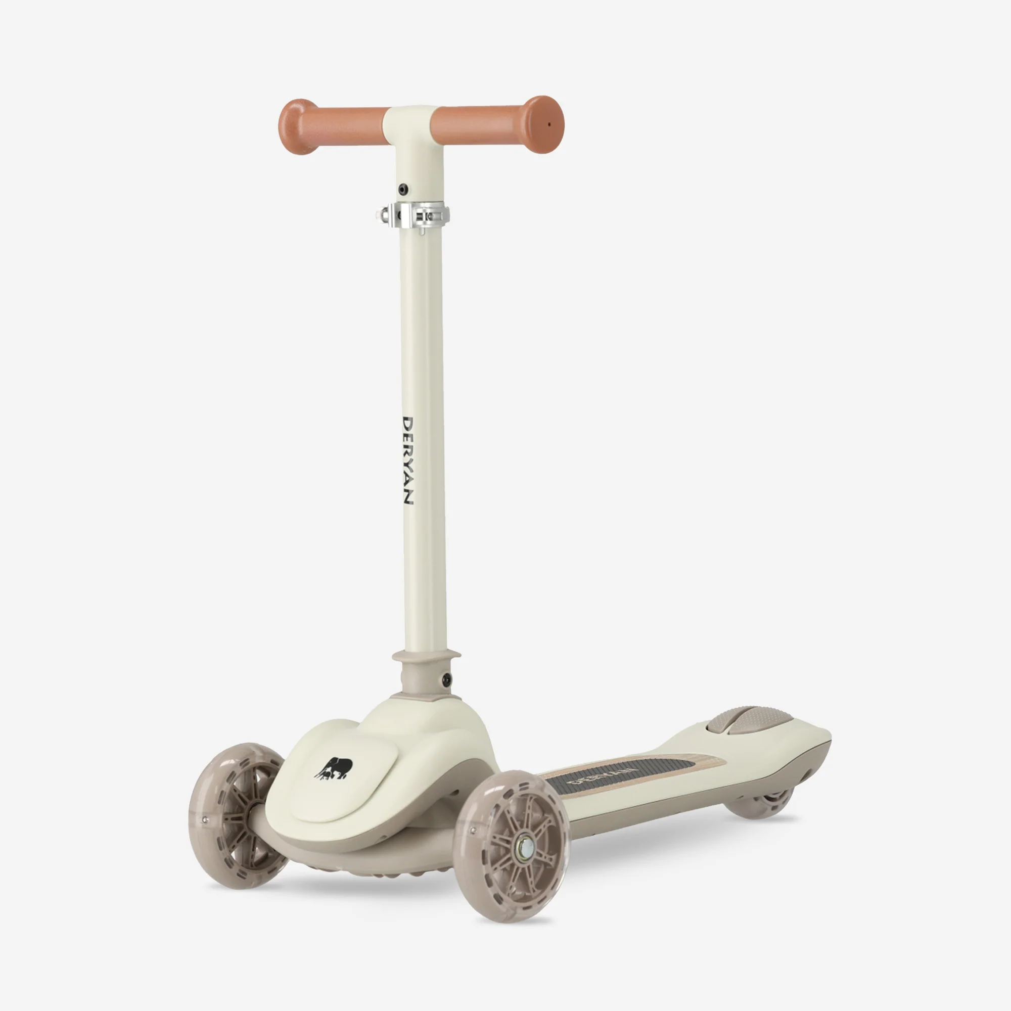 Harvey Kids Scooter 3 wheels - age group 3+ - max 110.3 lb - LED lights in the wheels - height adjustable 25.6"-27.6"-29.5"-31.5" - Grey