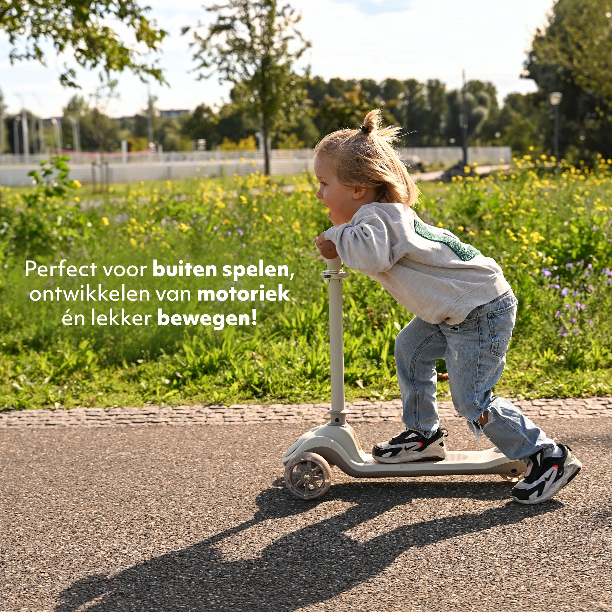 Harvey Kids Scooter 3 wheels - age group 3+ - max 110.3 lb - LED lights in the wheels - height adjustable 25.6"-27.6"-29.5"-31.5" - Grey - Image 6