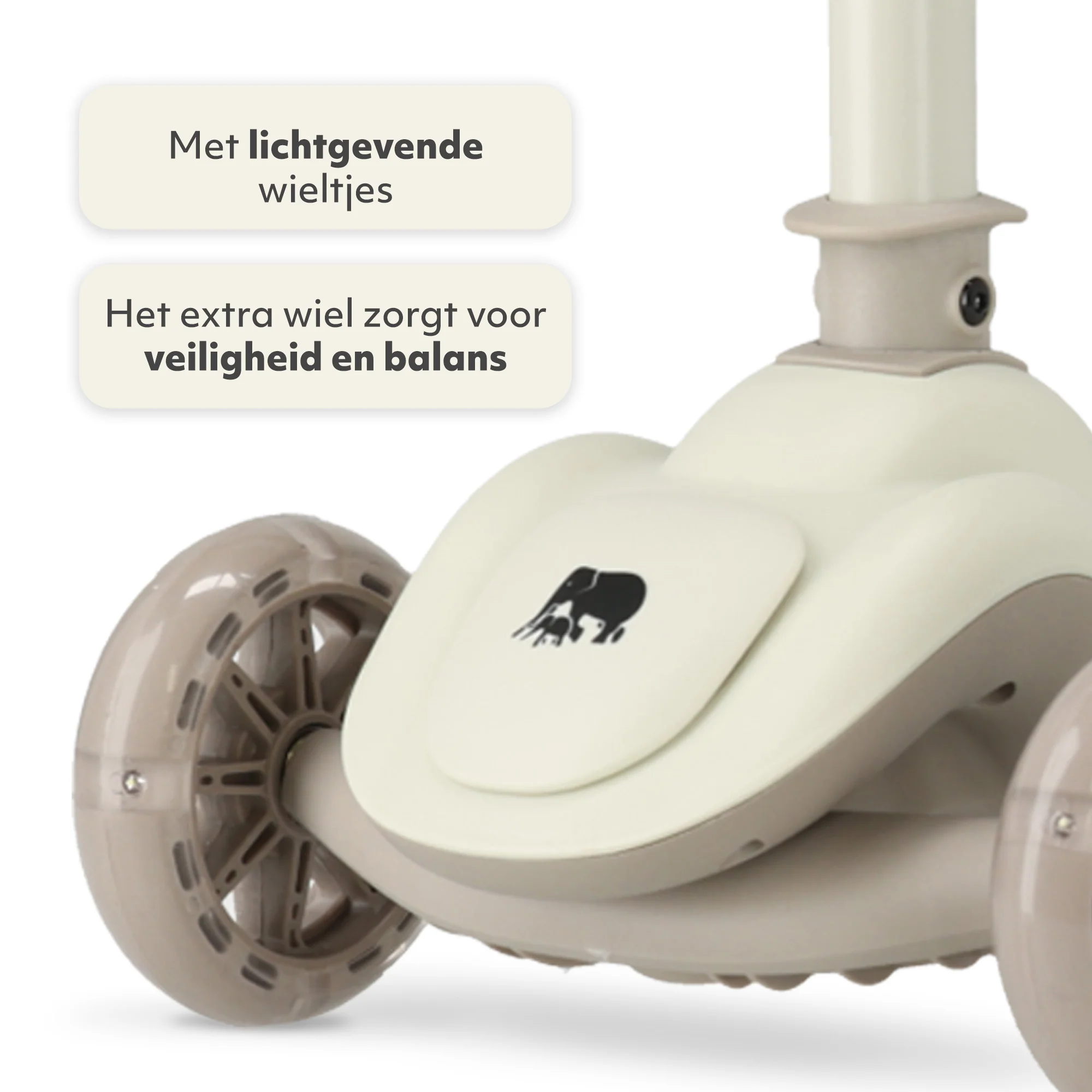 Harvey Kids Scooter 3 wheels - age group 3+ - max 110.3 lb - LED lights in the wheels - height adjustable 25.6"-27.6"-29.5"-31.5" - Grey - Image 8