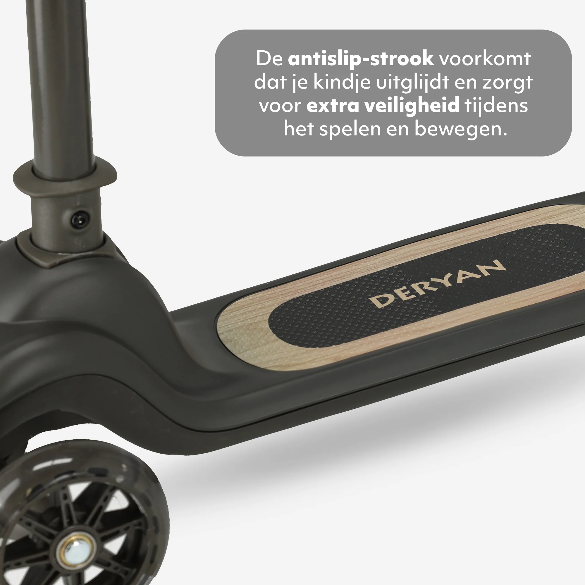 Harvey Kids Scooter 3 wheels - age group 3+ - max 110.3 lb - LED lights in the wheels - height adjustable 25.6"-27.6"-29.5"-31.5" - Black - Image 8