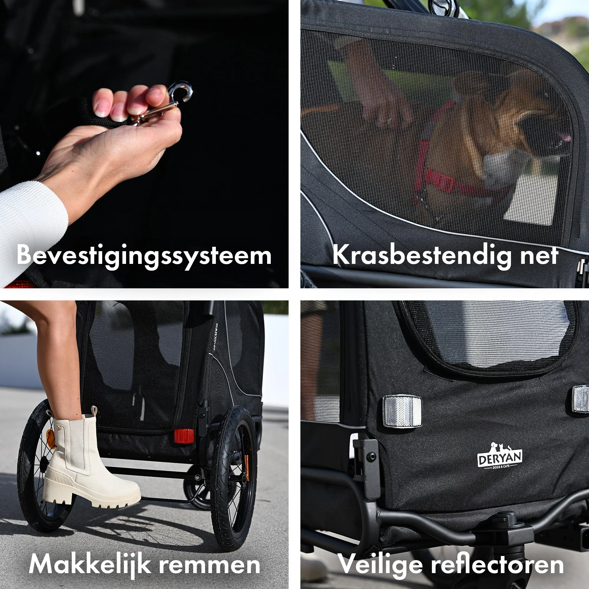 Dog Bike Trailer 2-in-1 – Foldable – Up to 20kg – Suitable for E-bikes - Image 6