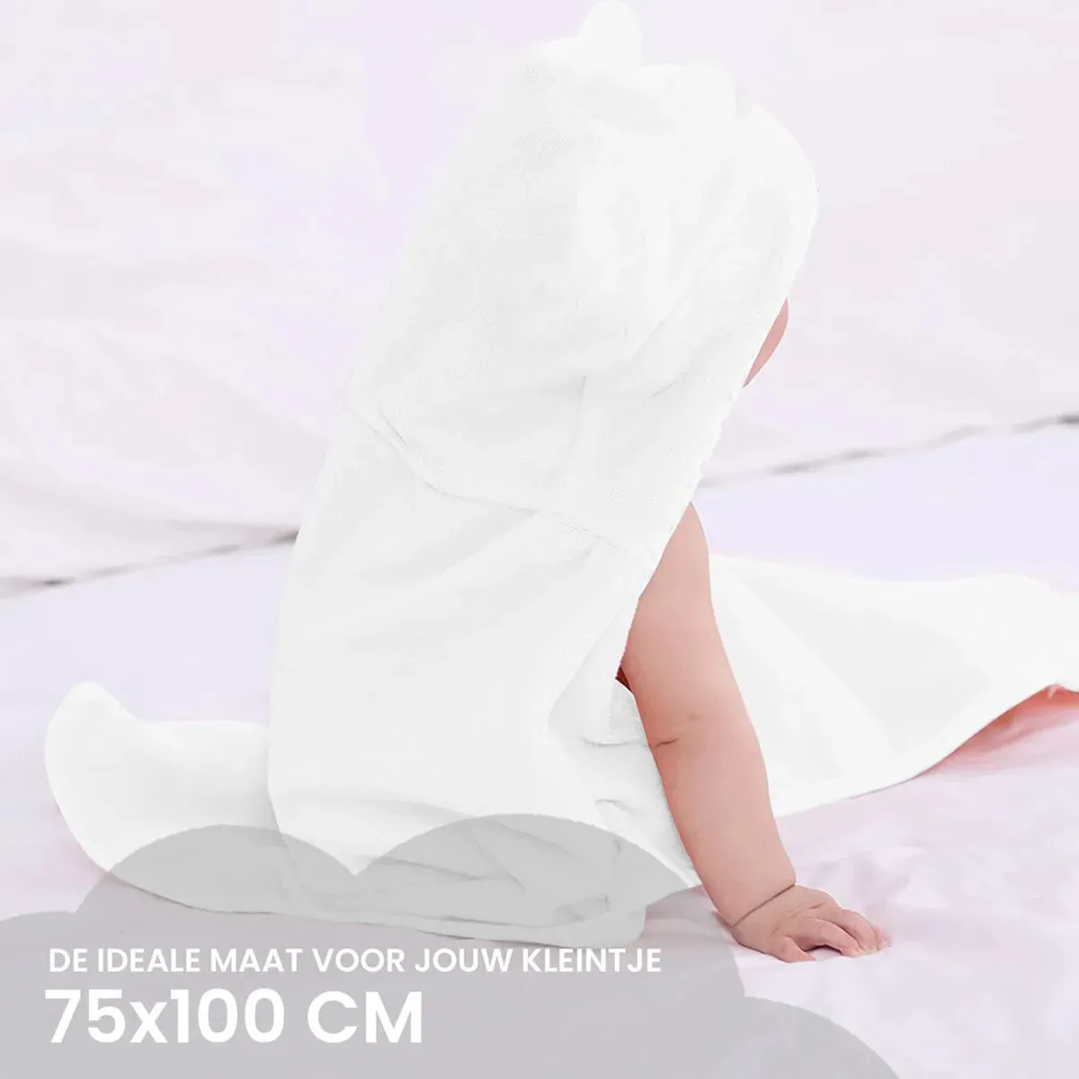 Polar Bear Multifunctional Baby Fleece Blanket with Hood – Swaddle Blanket – Blanket 29.6"x39.4" - Image 3
