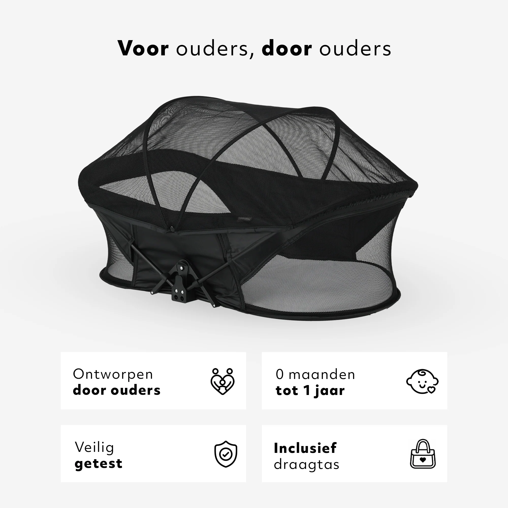 Infant Deluxe BabyBox Travel Crib - Black - Image 3