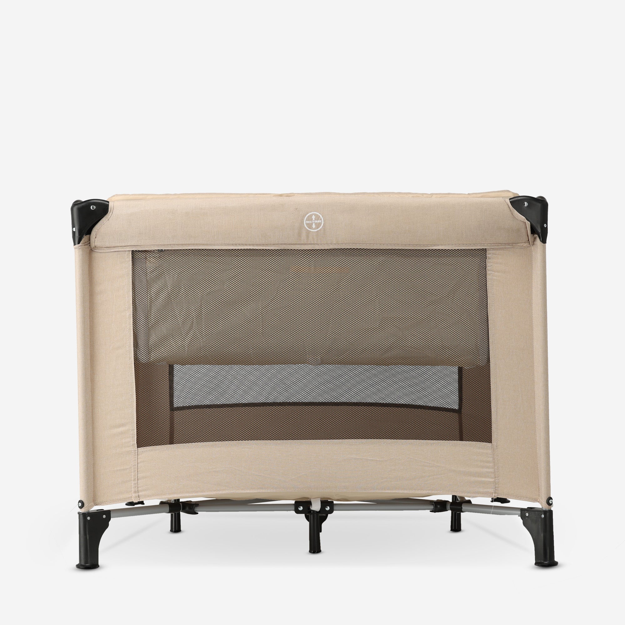 Foldable Playpen 100x100 cm - With Changing Table - Nougat - Image 5