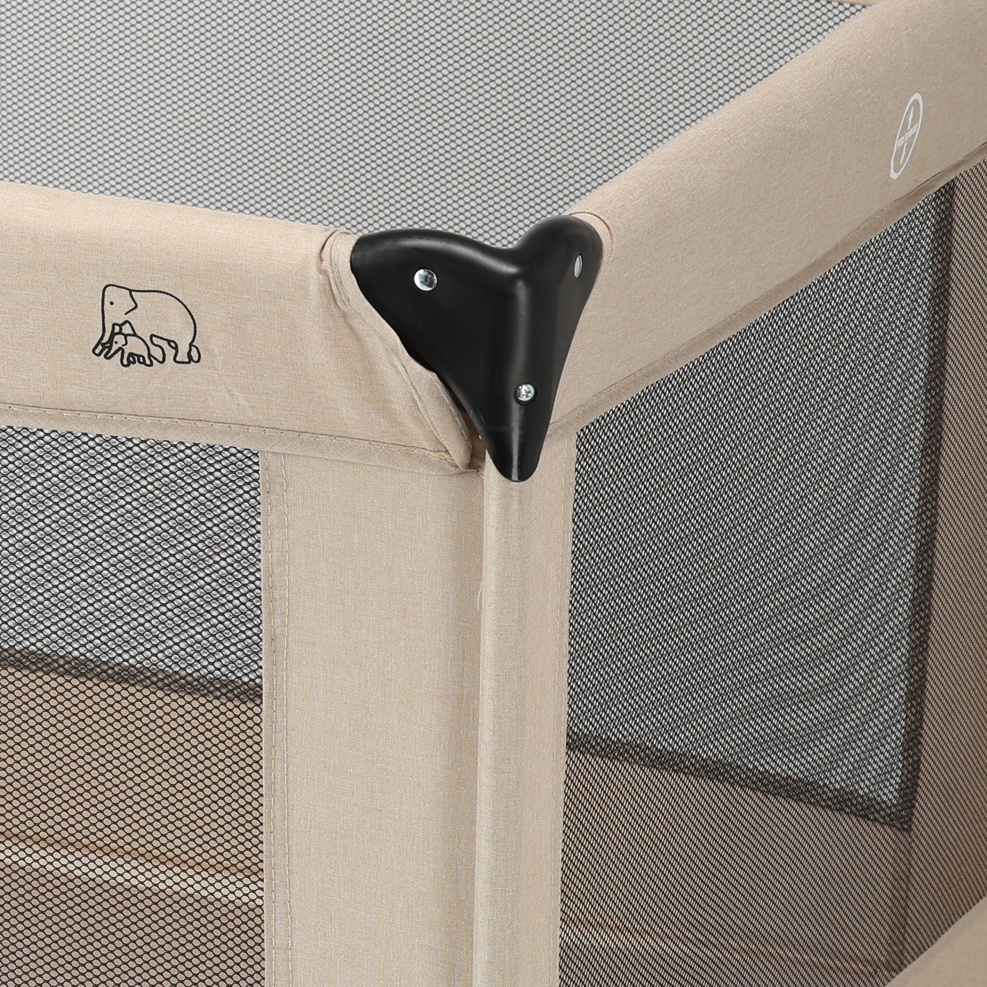 Foldable Playpen 100x100 cm - Nougat - Image 5