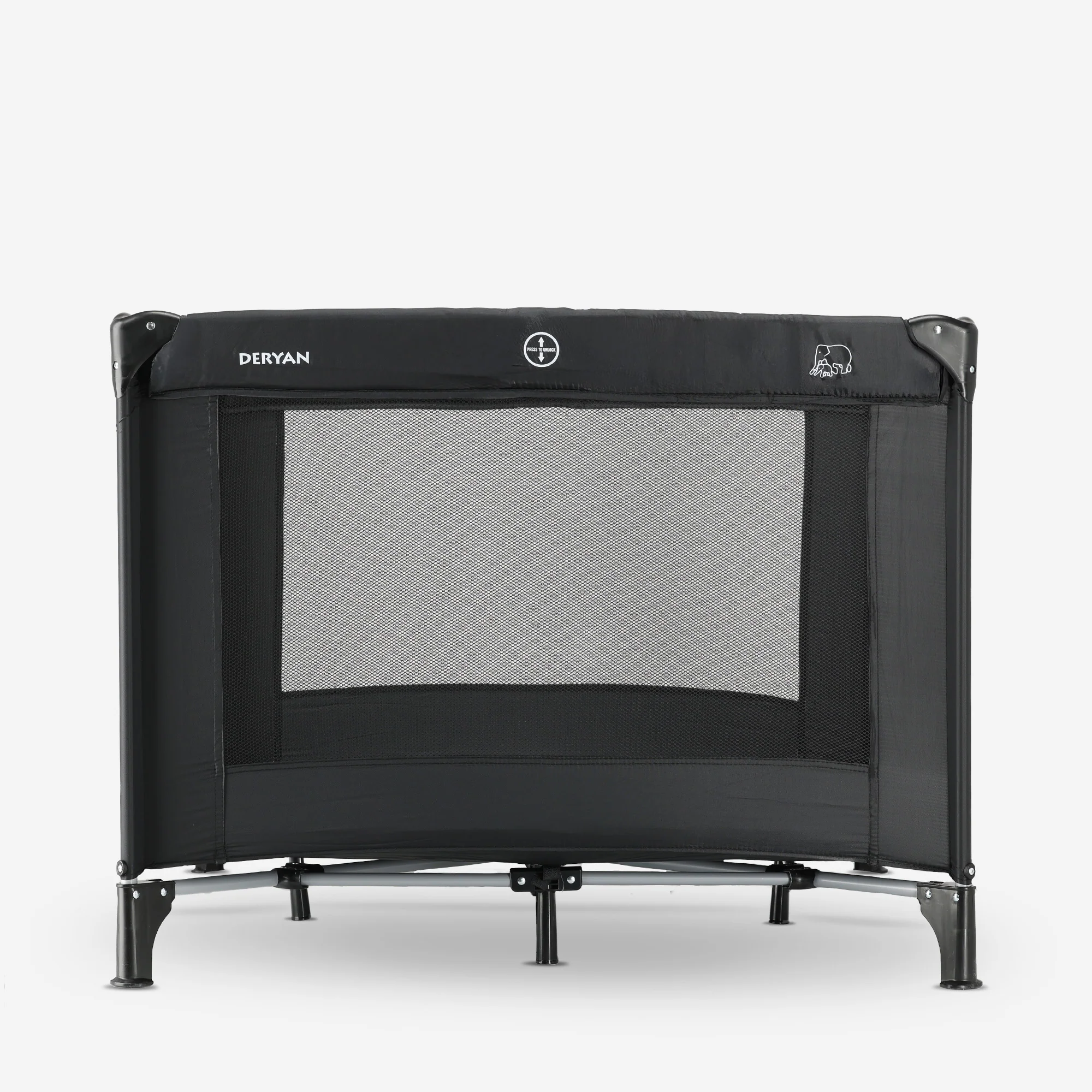 Foldable Playpen 100x100 cm - Black - Image 3