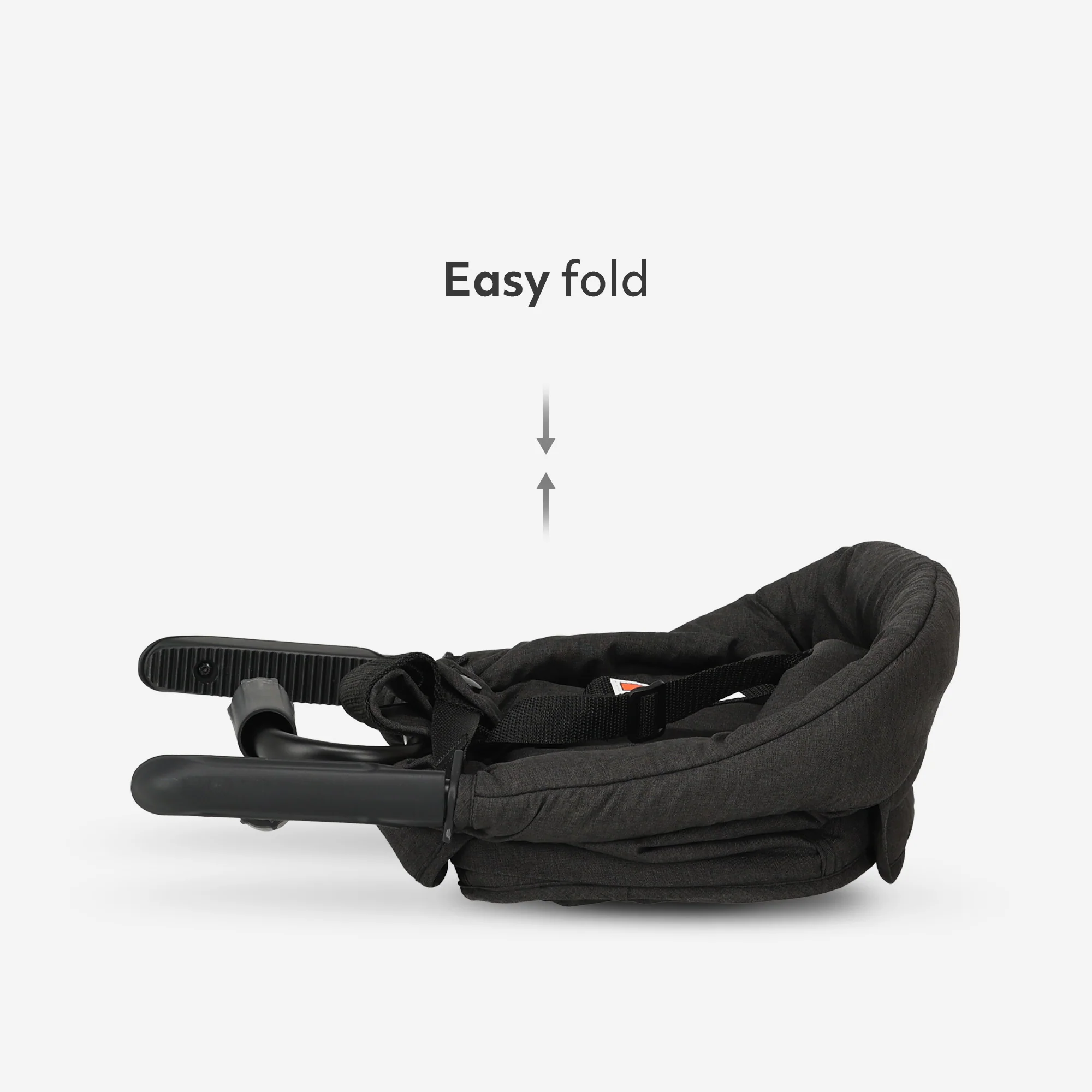 Children's Chair, Table-Hanging Chair, Foldable - High Chair - Dark Gray - Image 4
