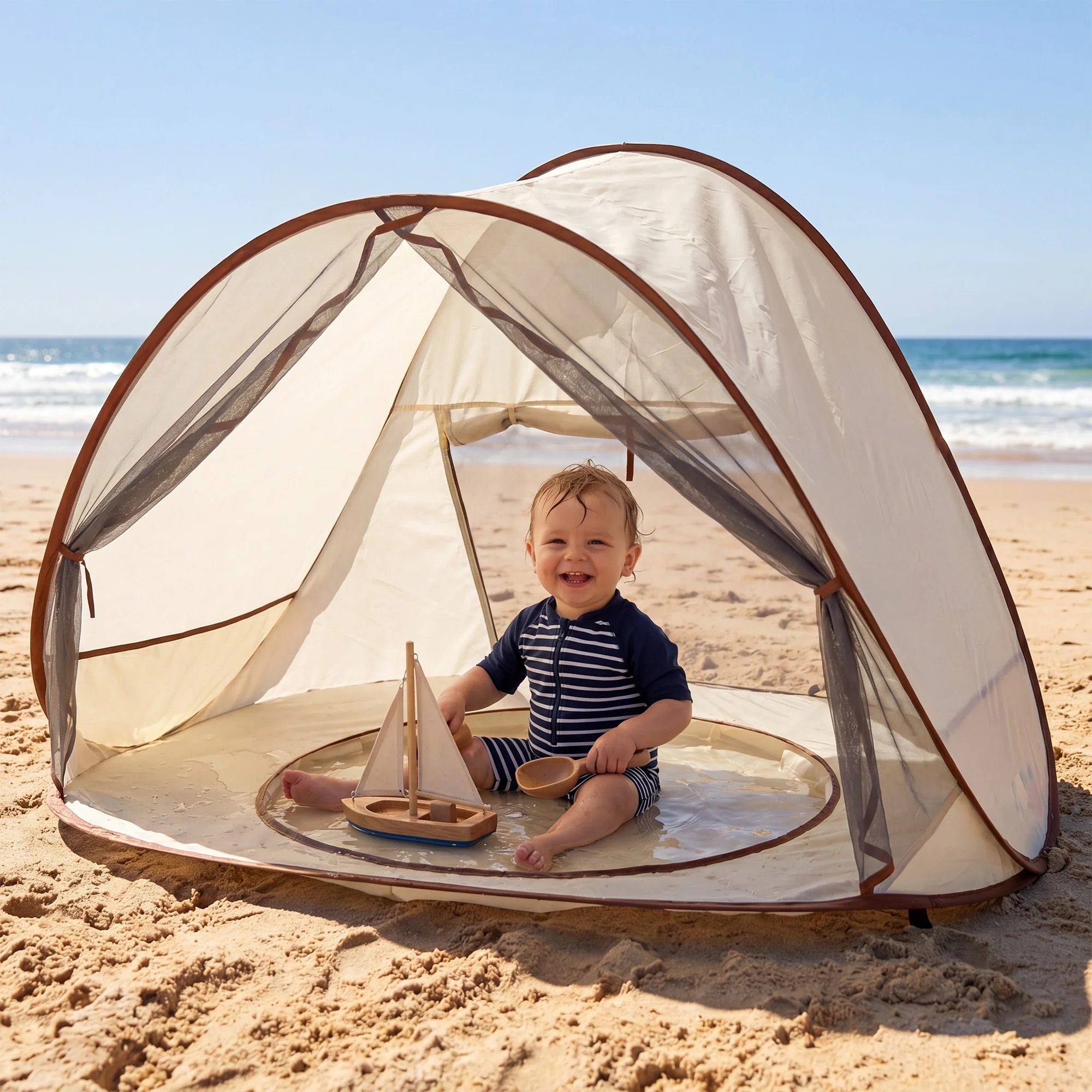 Baby Beach Hut - 3-in-1 Pop-Up Kids' Pool - Baby Pool - Image 2