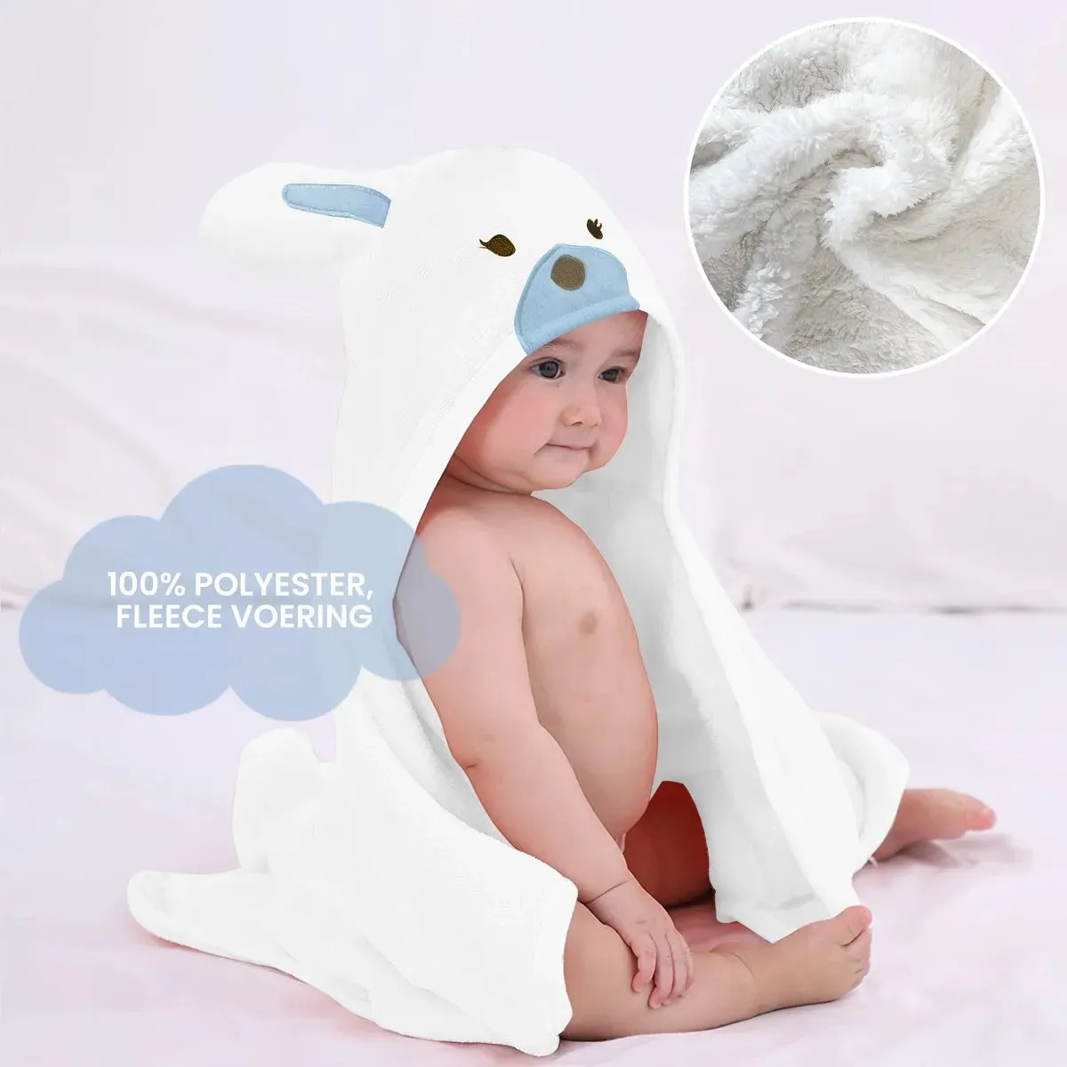 Rabbit Multifunctional Baby Fleece Blanket with Hood – Swaddle Blanket – Blanket 29.6"x39.4" - Image 5