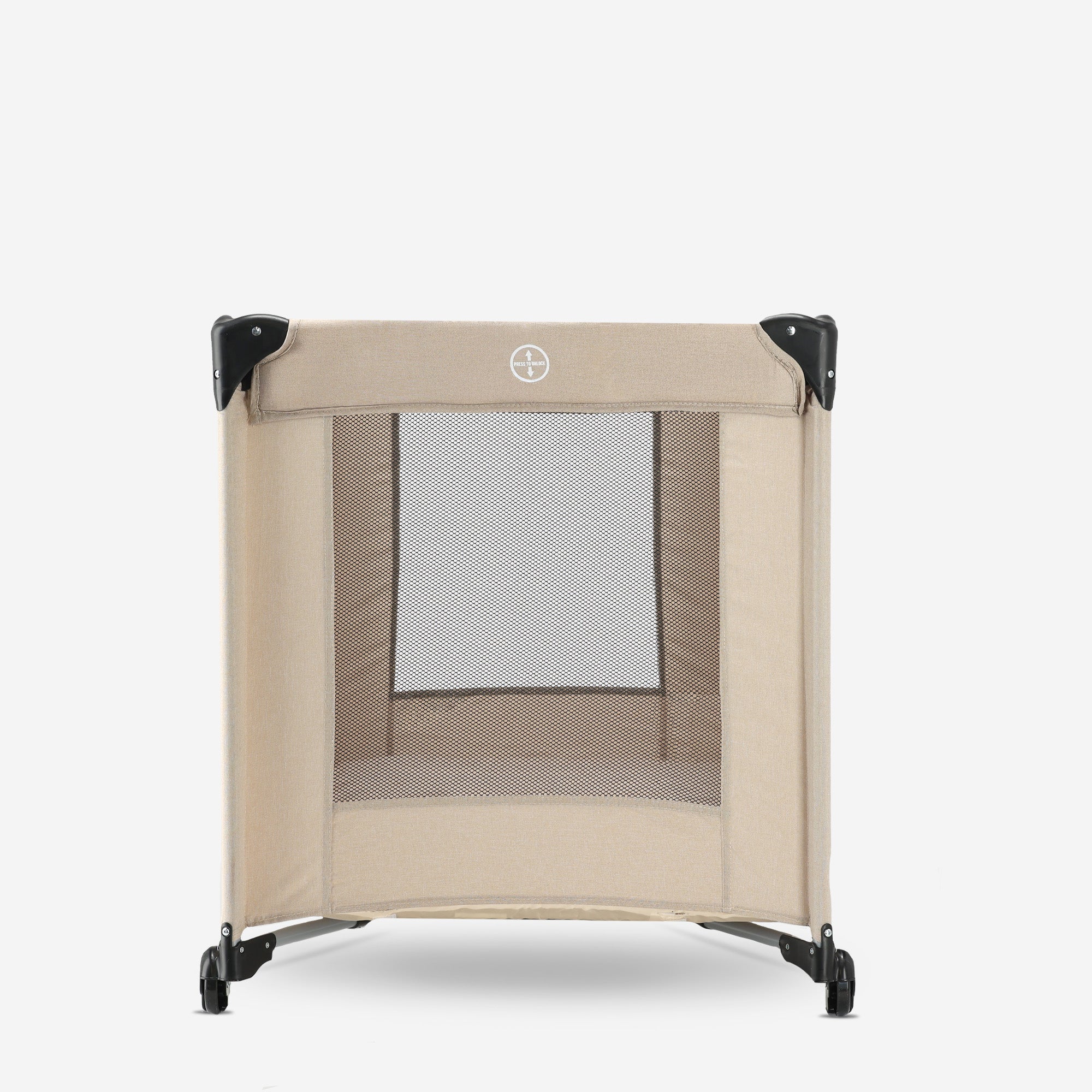 Luxury Travel Crib with Carry Bag - Includes Changing Pad - Includes Height Riser Nougat - Image 8