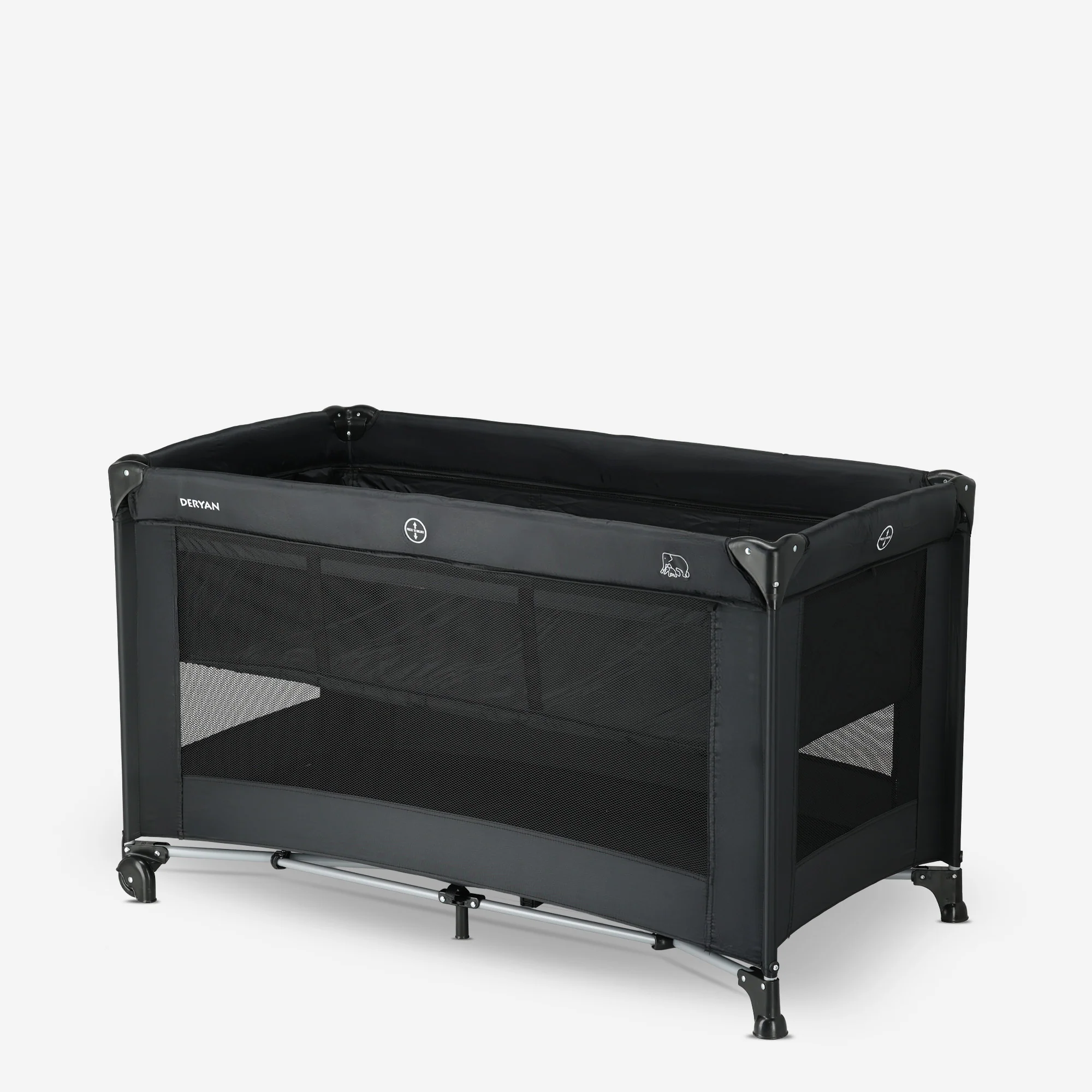 Luxury Travel Crib with Carry Bag - Includes Changing Pad - Includes Height Riser Black - Image 12