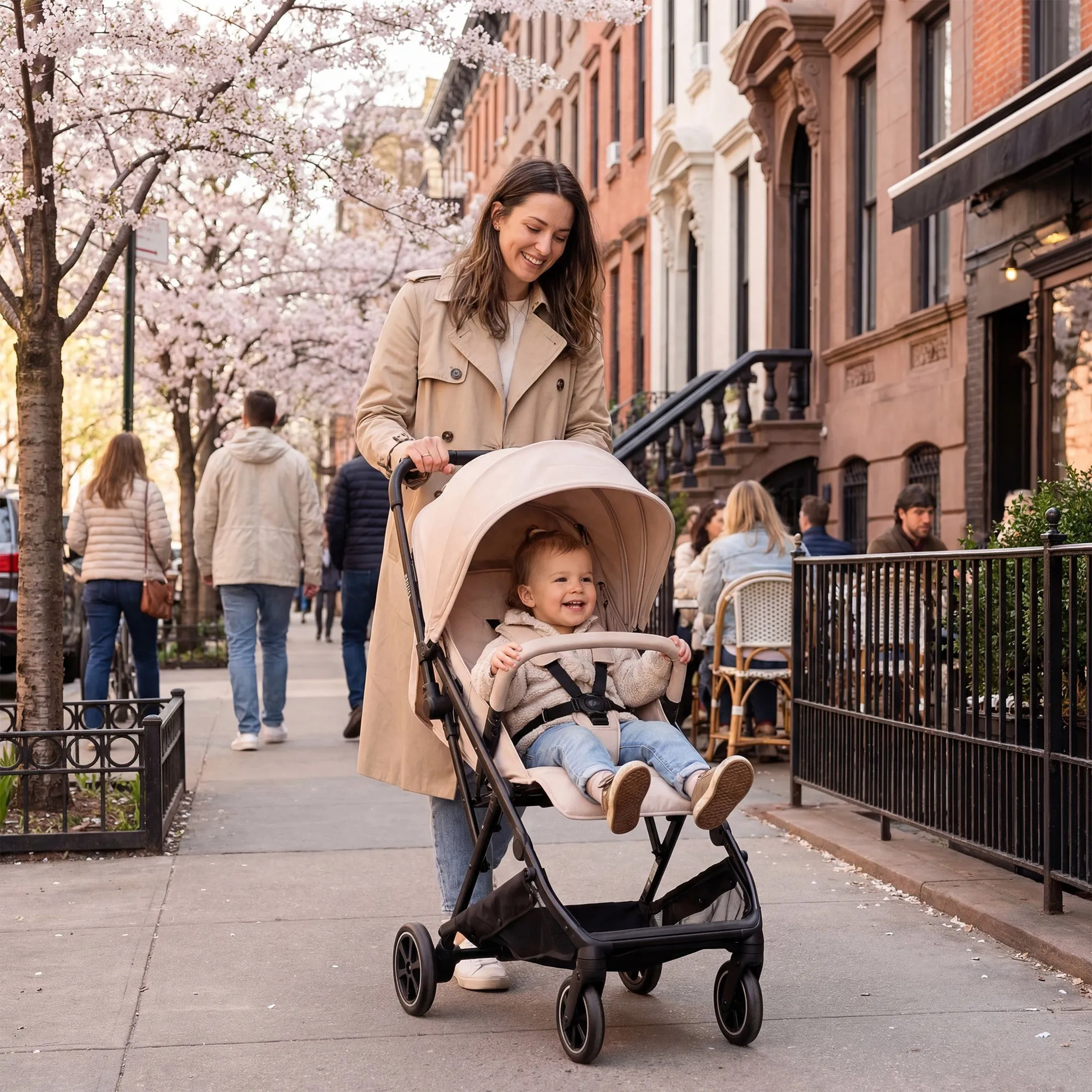 Luxury Easy Lightweight Buggy - Taupe - Image 8