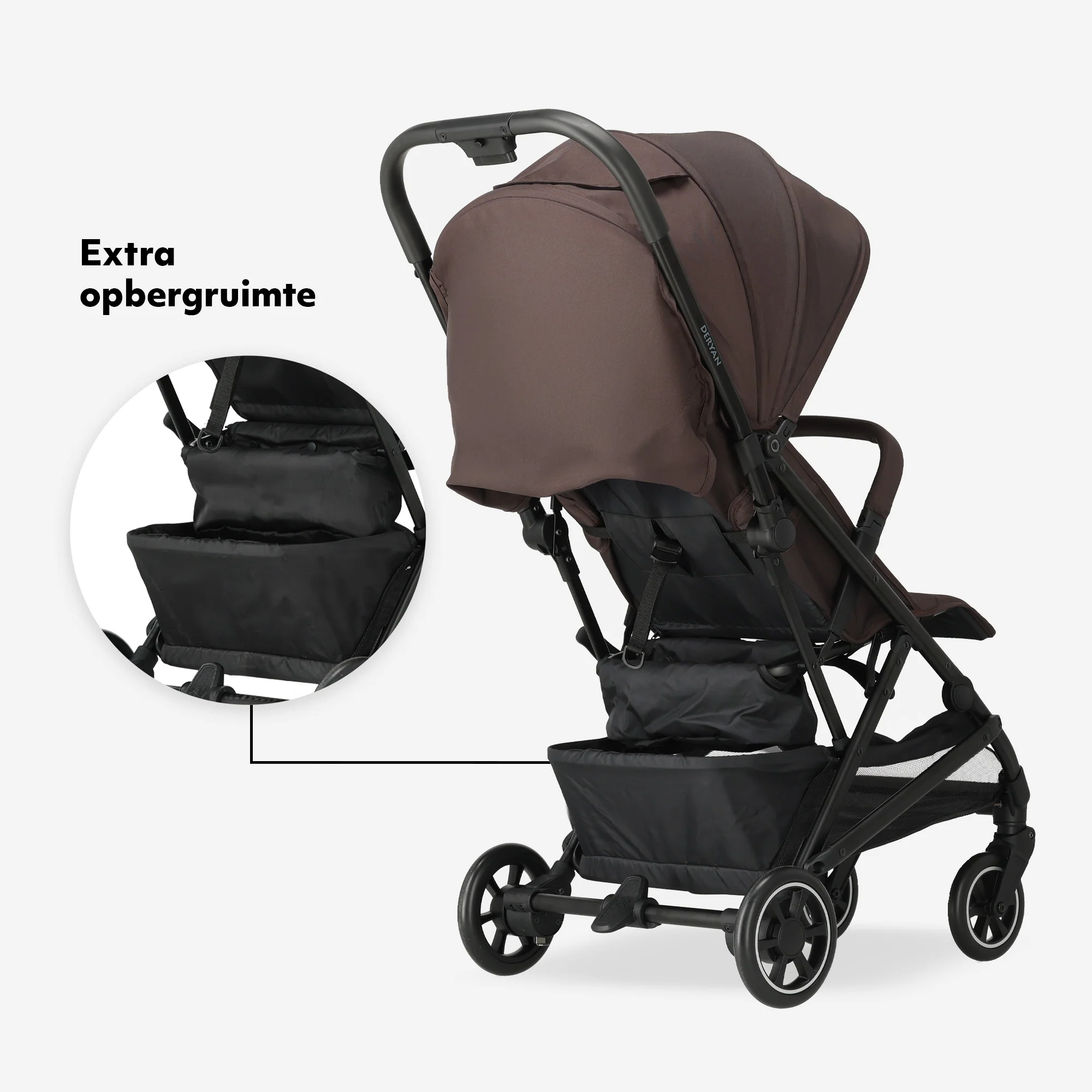 Luxury Easy² Lightweight Stroller - Chocolate - Image 9