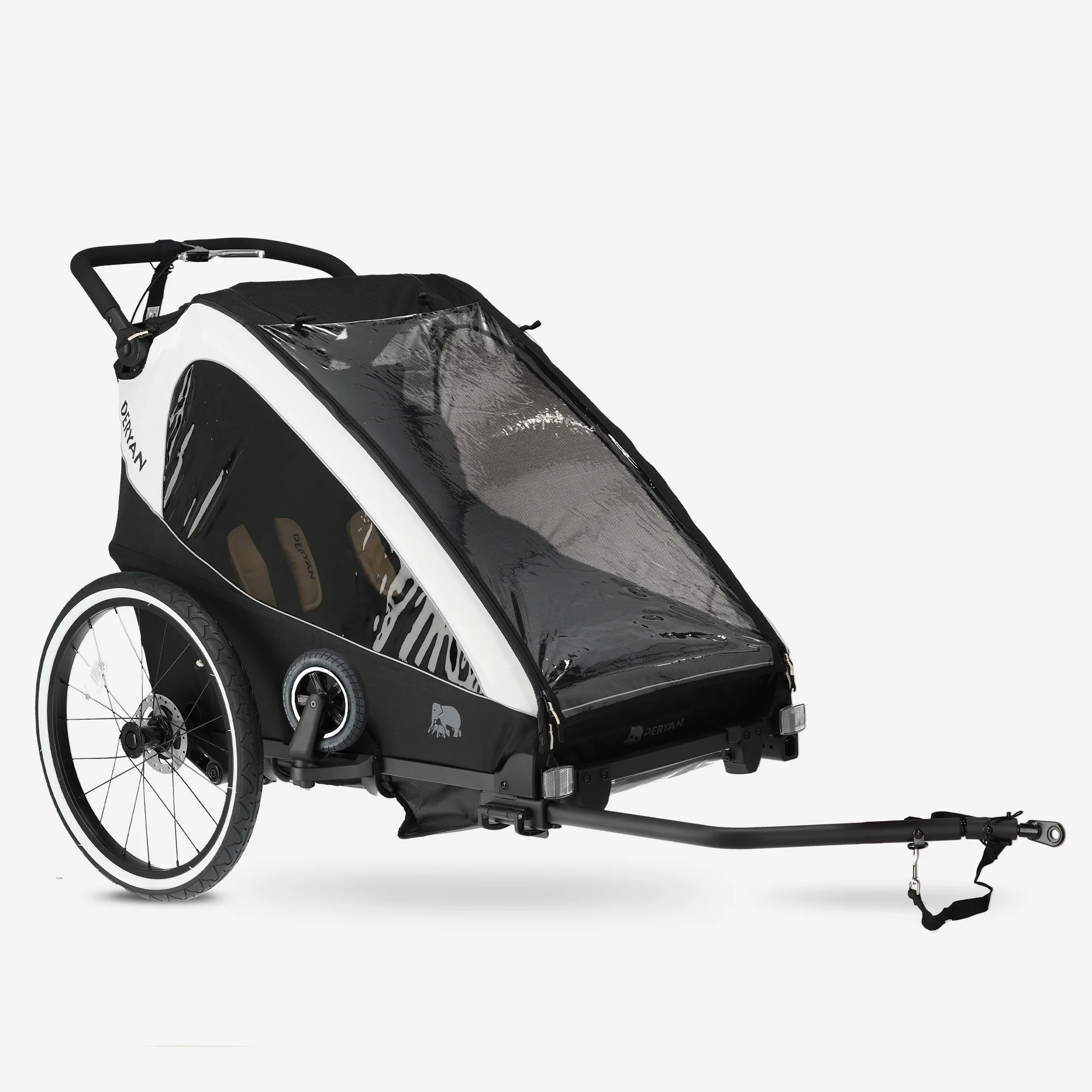 Luxury Bike Trailer V2 - Stroller - Jogging Stroller Cream - Image 3