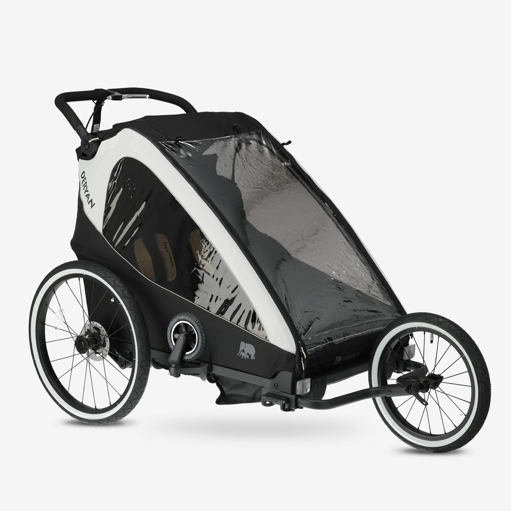 Luxury Bike Trailer V2 - Stroller - Jogging Stroller Cream - Image 4
