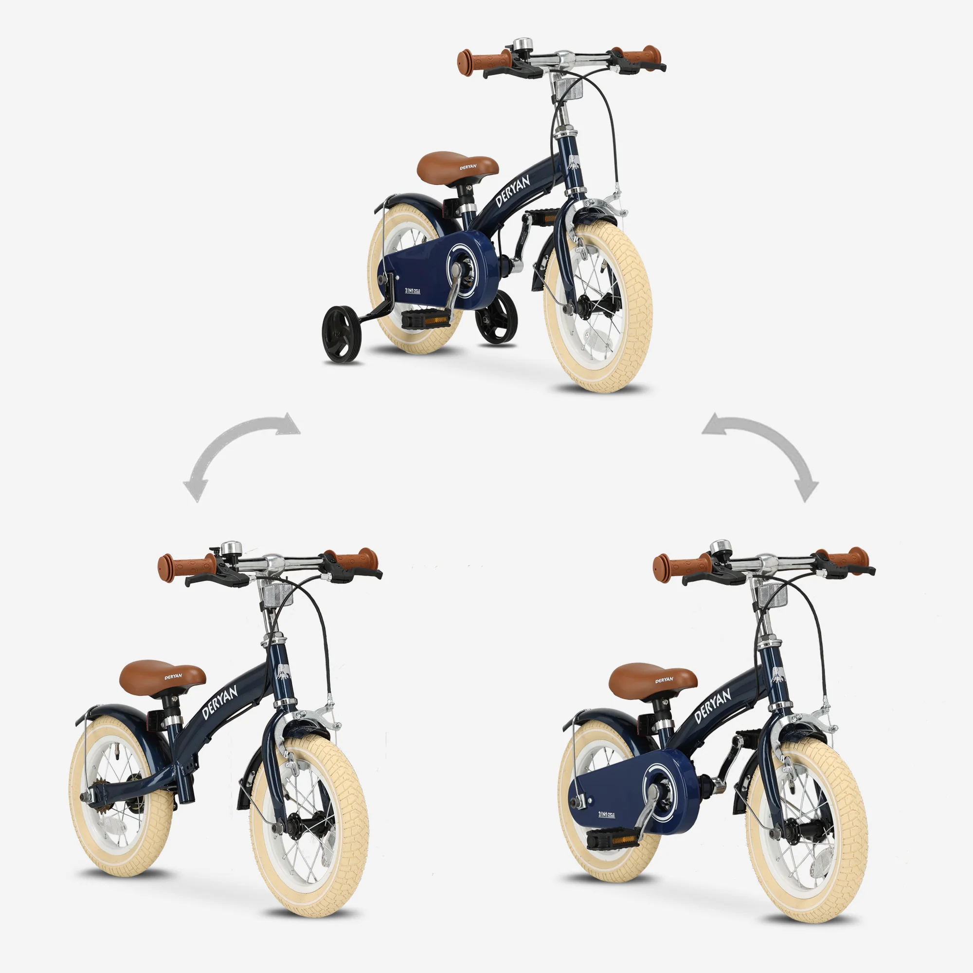 Luxury Children's bike 12 inch - 3 in 1 - walking bike Blue - Image 7