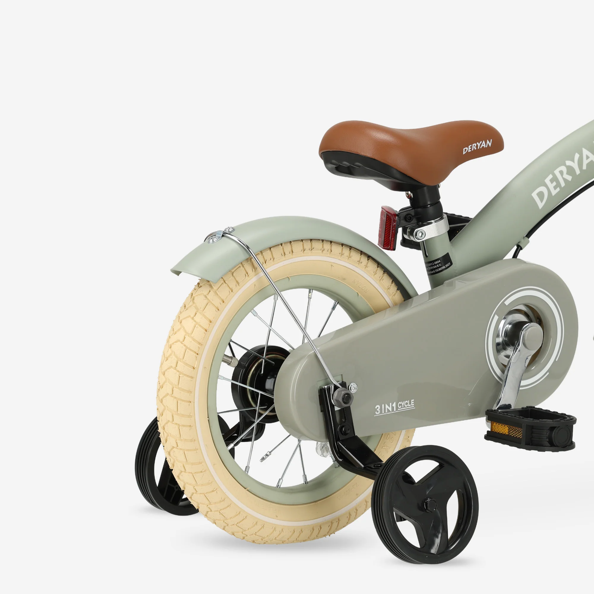 Luxury Kids bike 12 inch - 3 in 1 - balance bike Green - Image 11