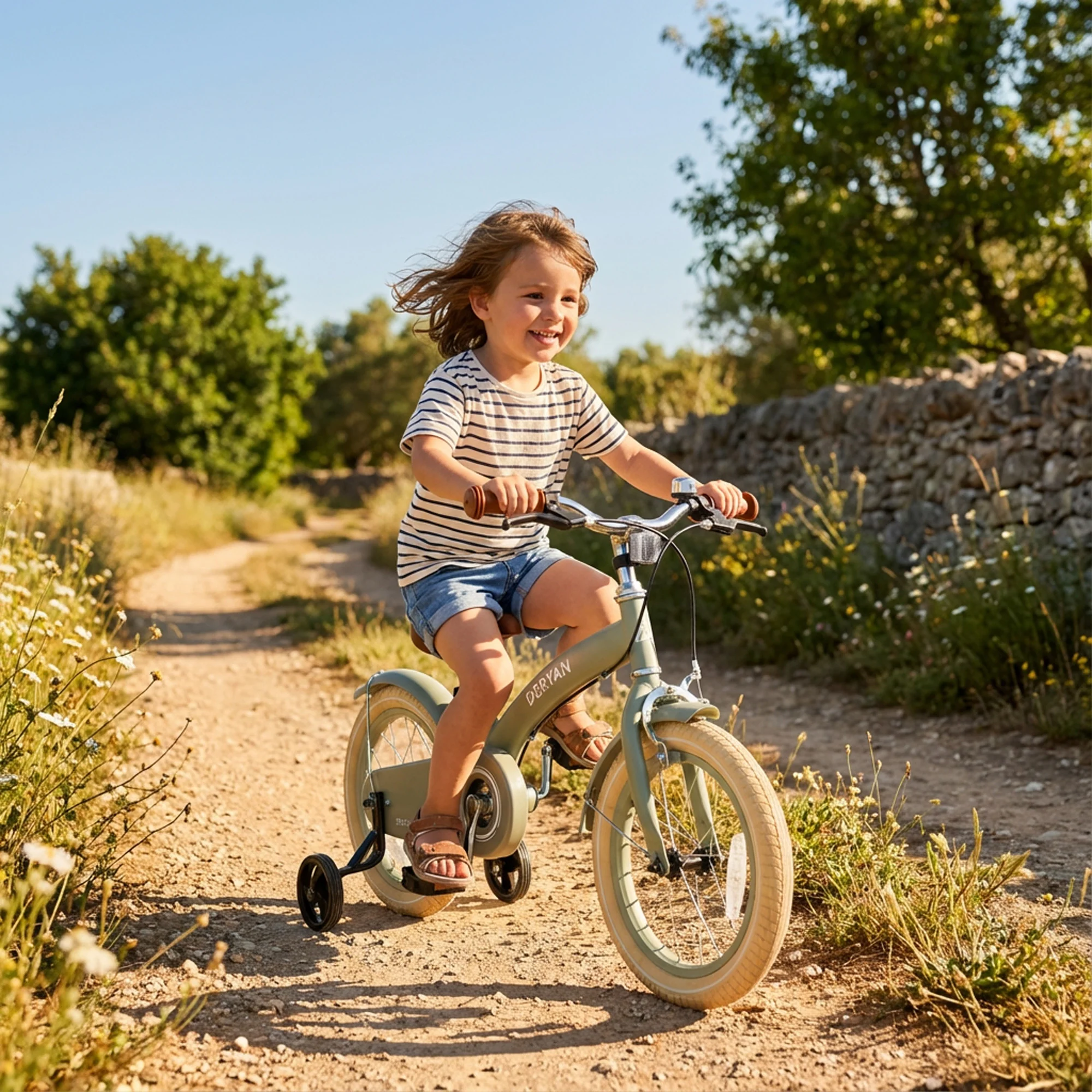 Luxury Kids bike 12 inch - 3 in 1 - balance bike Green - Image 12