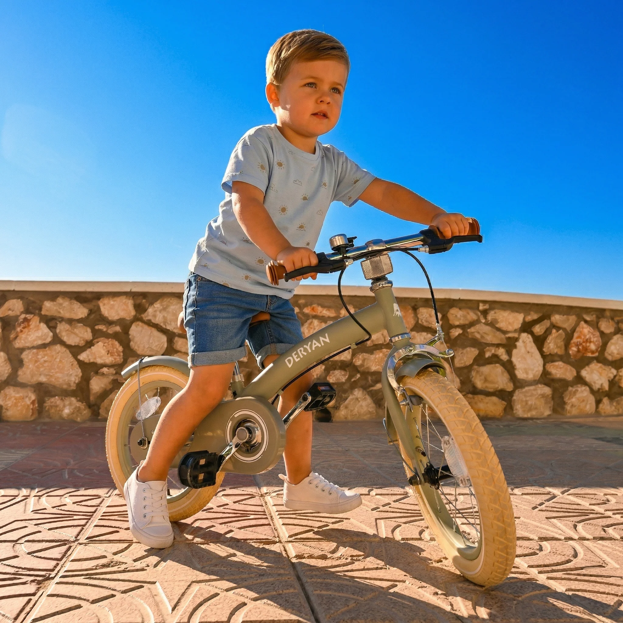 Luxury Kids bike 12 inch - 3 in 1 - balance bike Green - Image 2