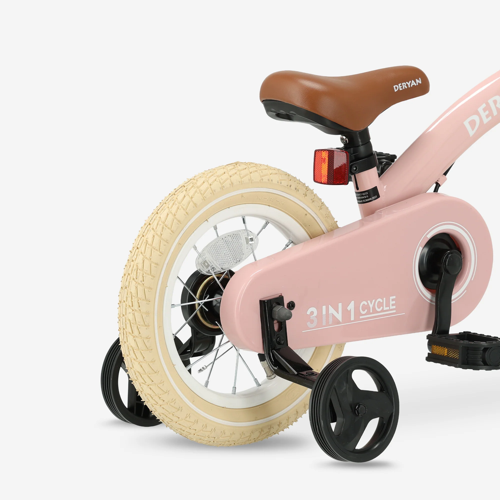 Luxe Kids Bike 12 inch - 3 in 1 - Balance bike Pink - Image 10