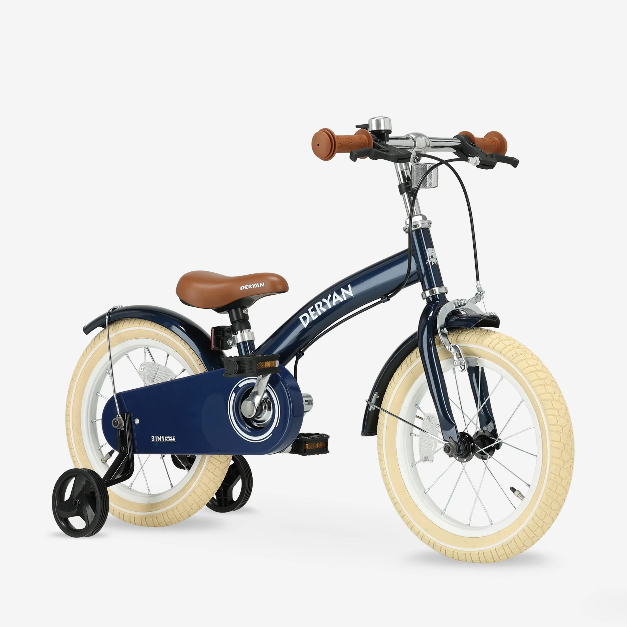 Luxury Children's bike 14 inch - 3 in 1 - balance bike Blue