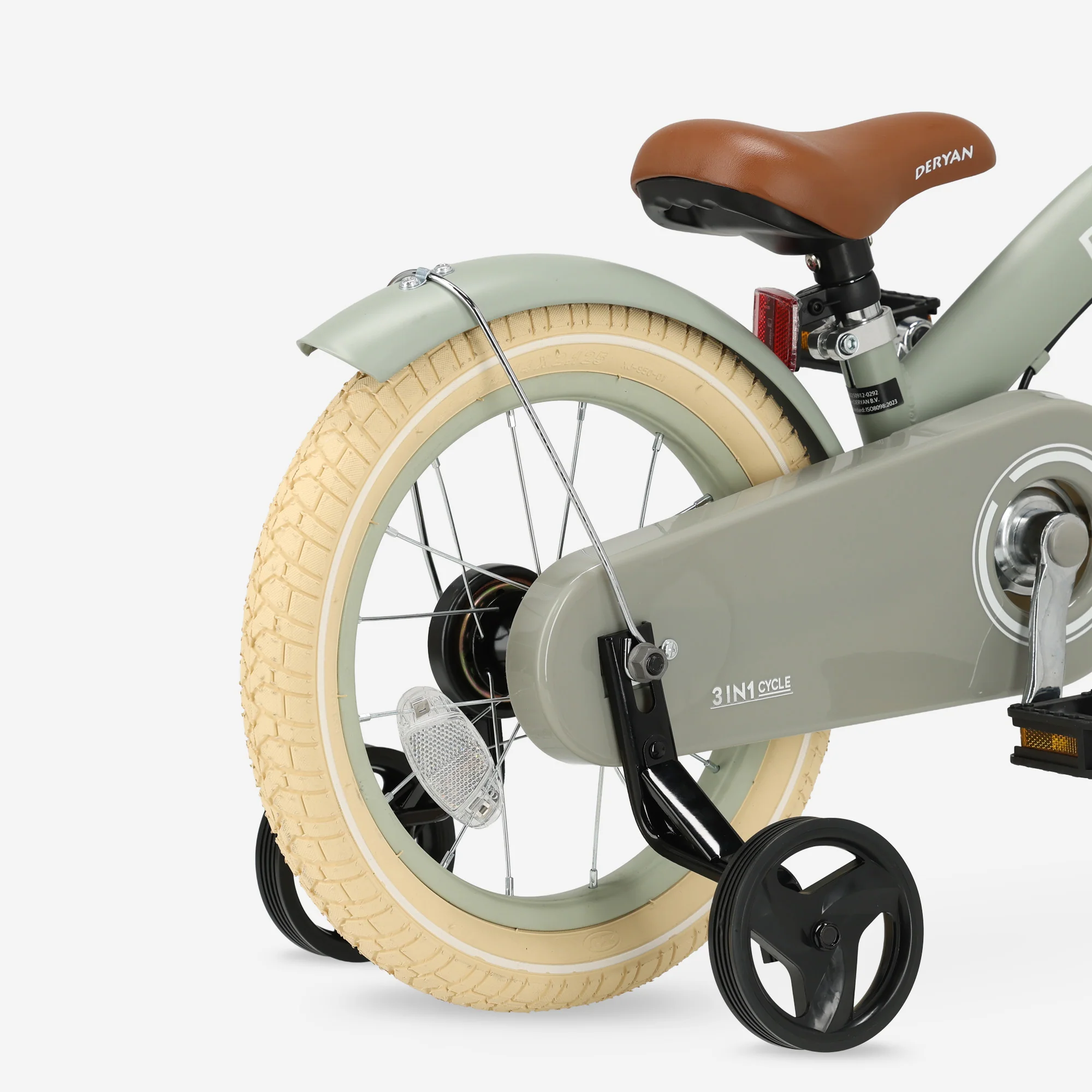 Luxury Children's bike 14 inch - 3 in 1 - balance bike Green - Image 11