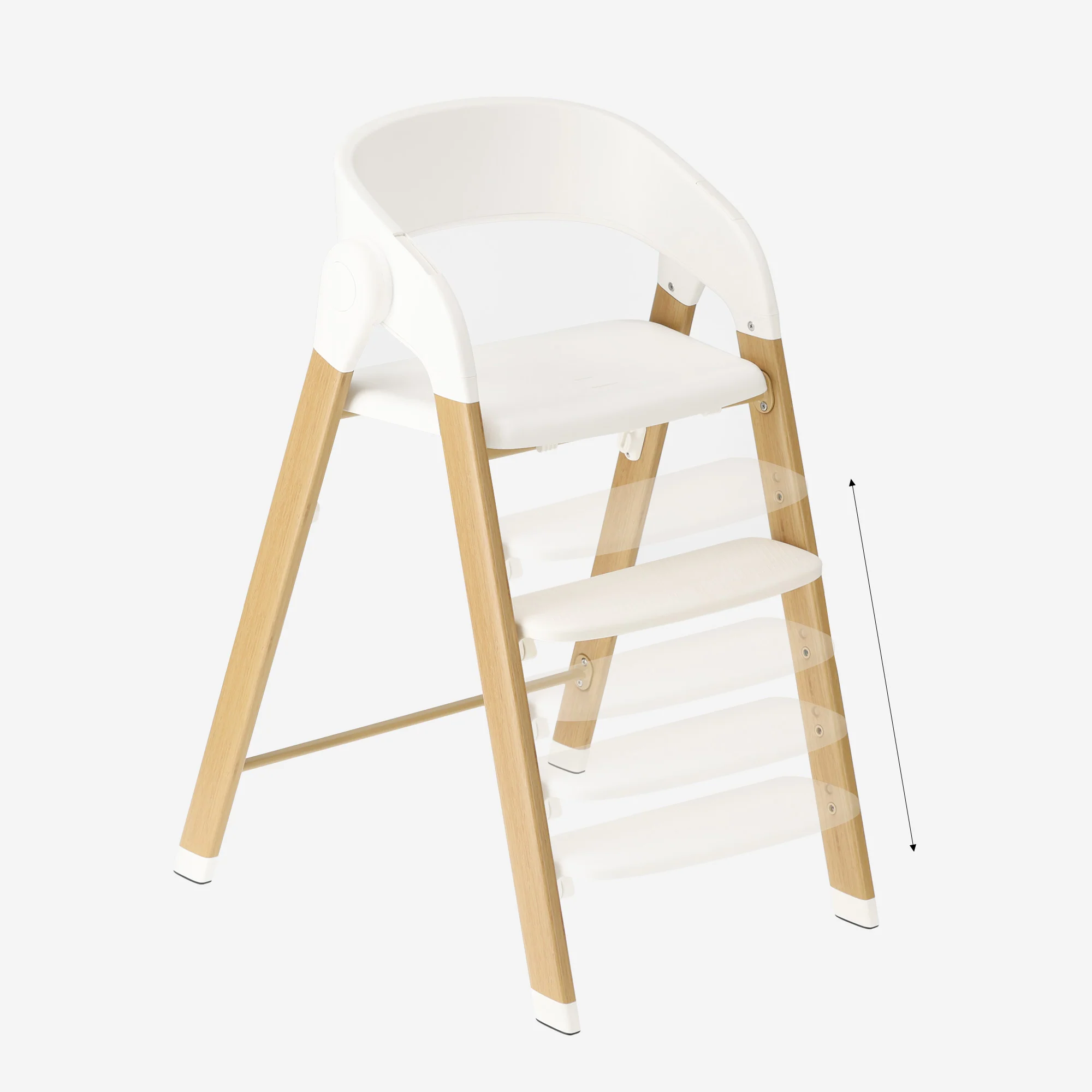 Luxury High Chair White / Wood - Image 6