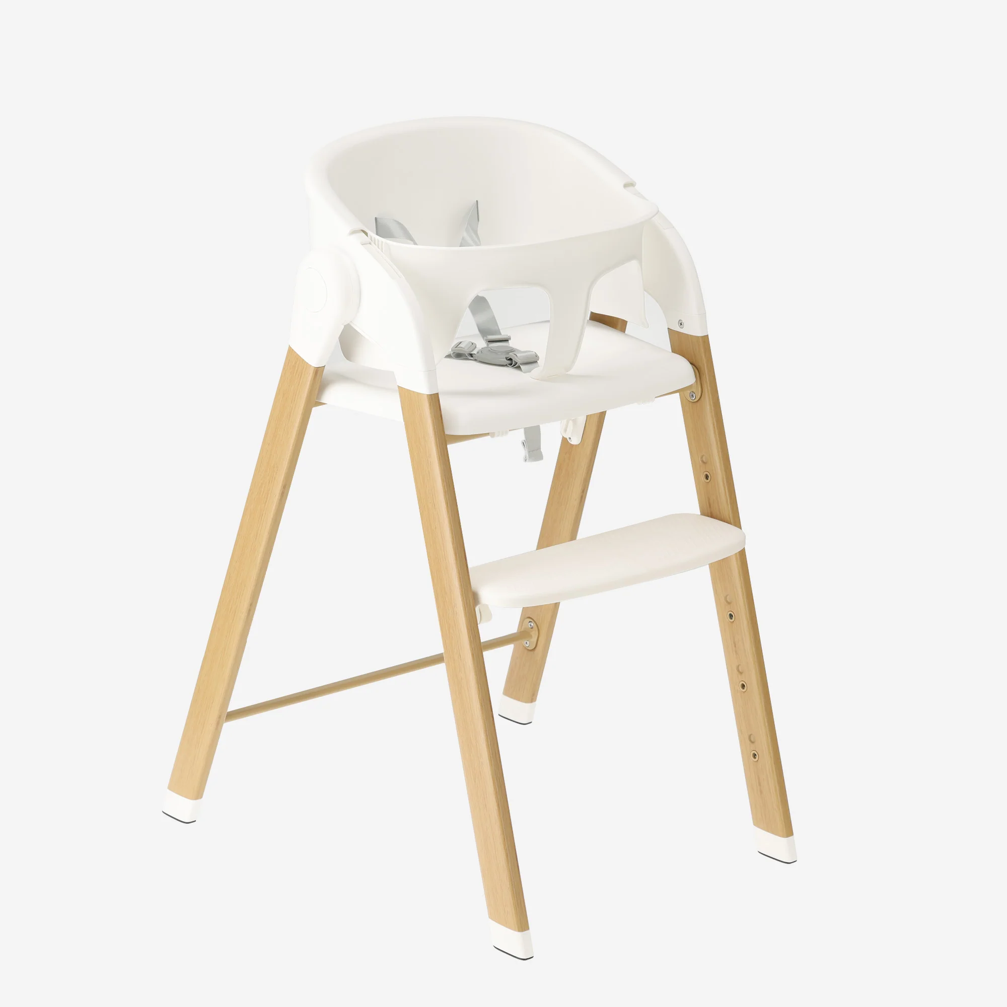 Luxury High Chair White / Wood - Image 9