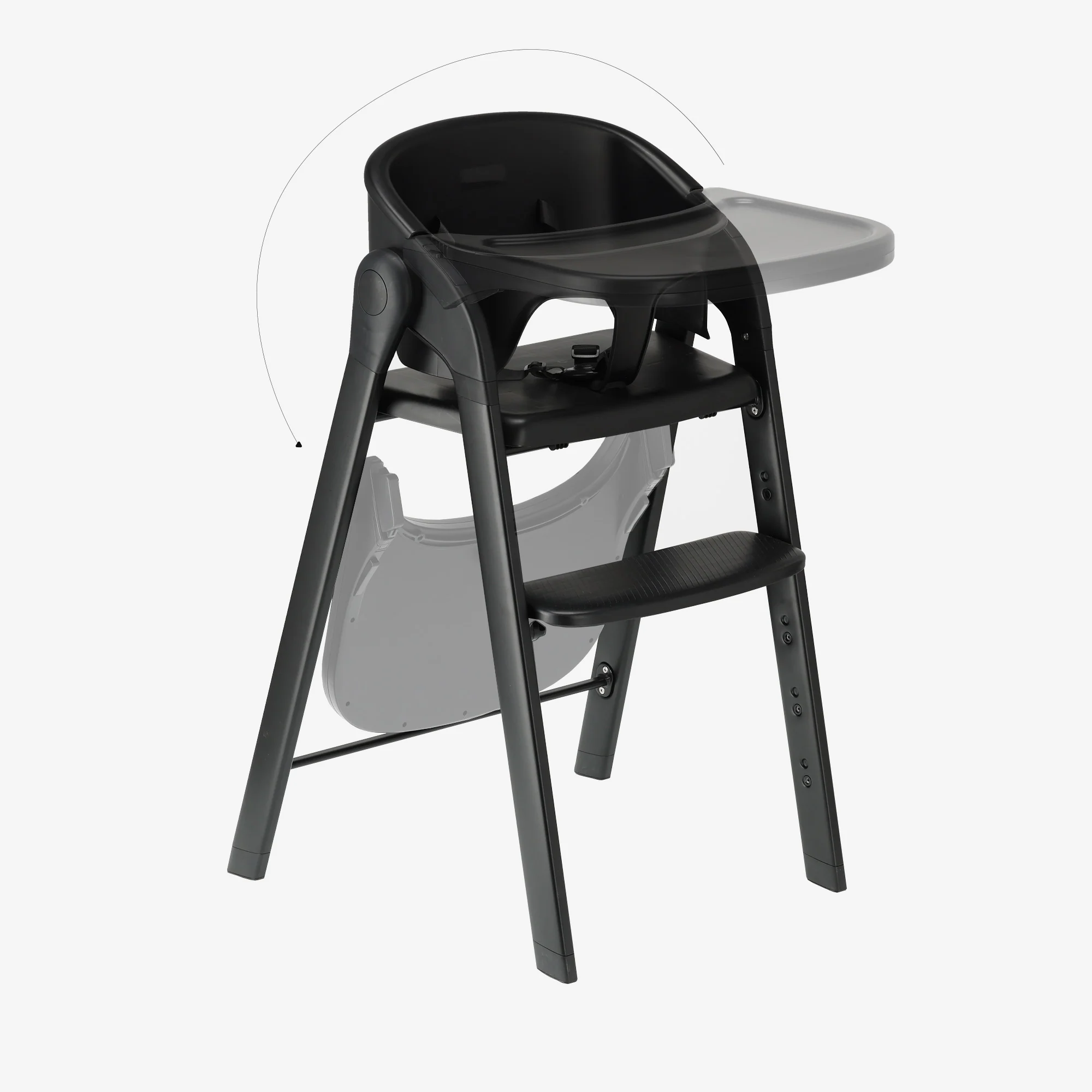 Luxury High Chair Black - Image 7