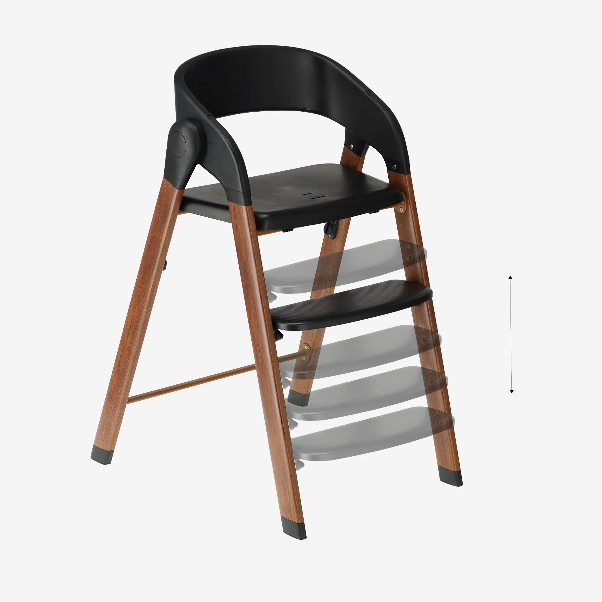 Luxury High Chair Black / Wood - Image 3