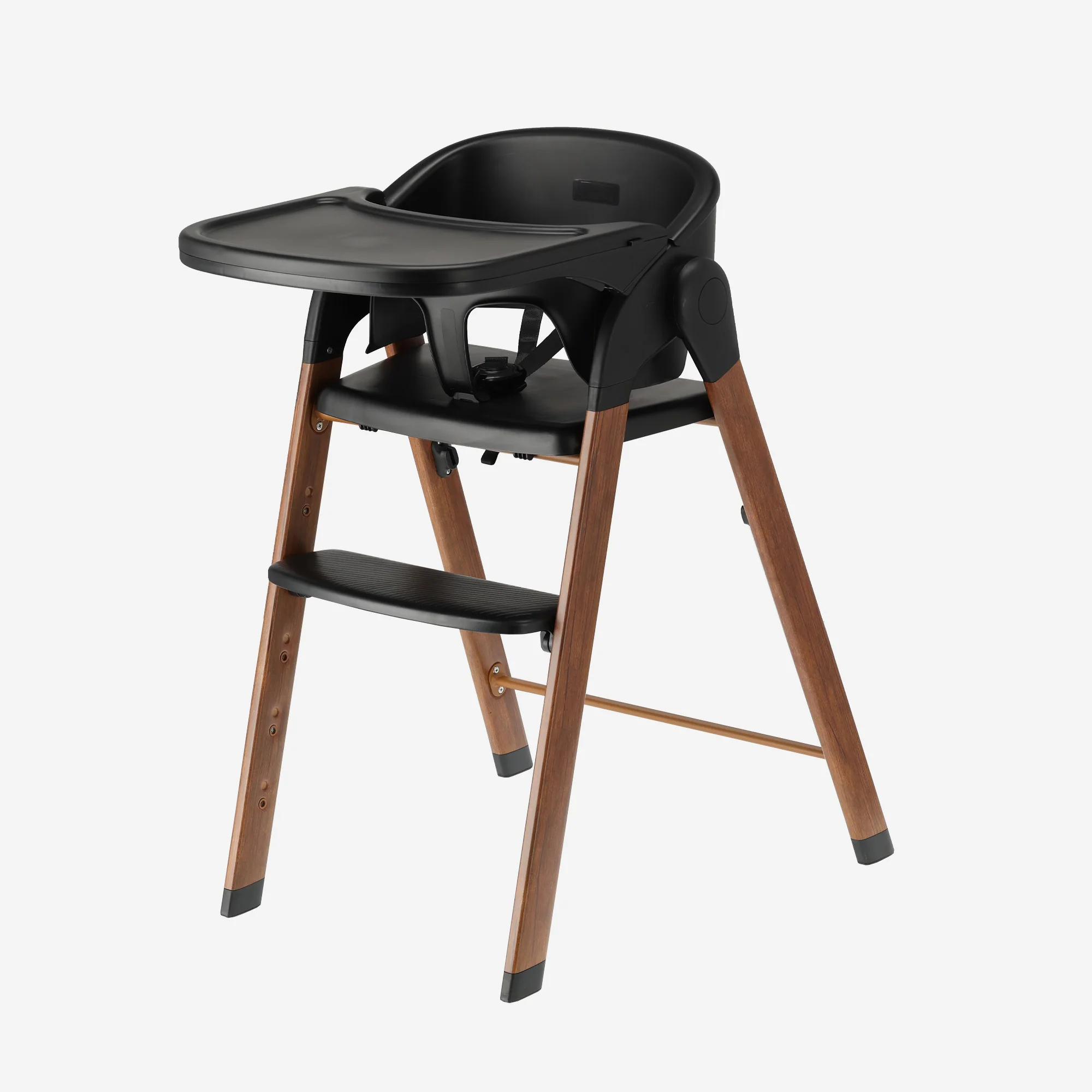 Luxury High Chair Black / Wood - Image 9