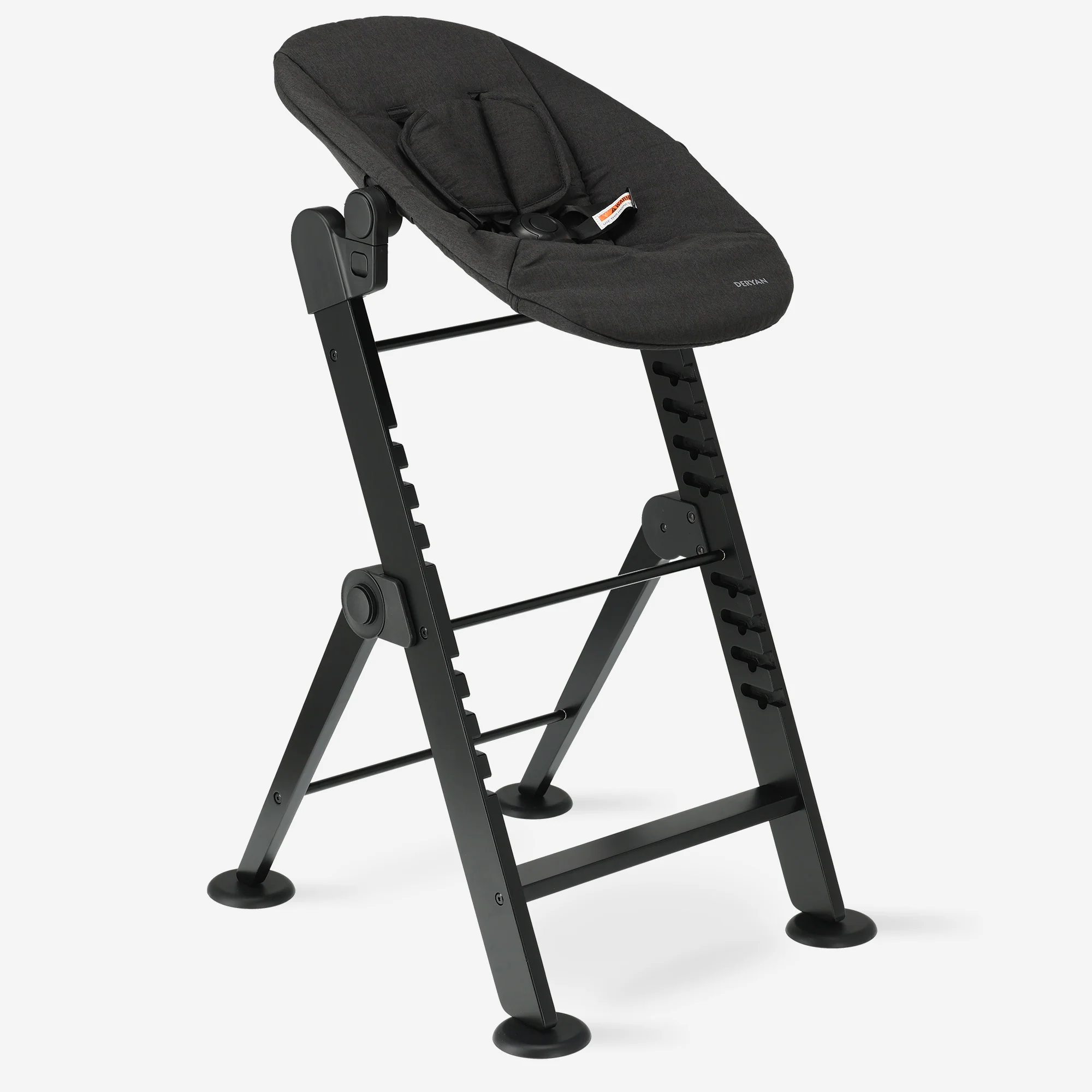 Odin Luxury Wooden Growing Chair High Chair with Bouncer - Includes Dining Tray - Adjustable High Chair - Black - Image 15