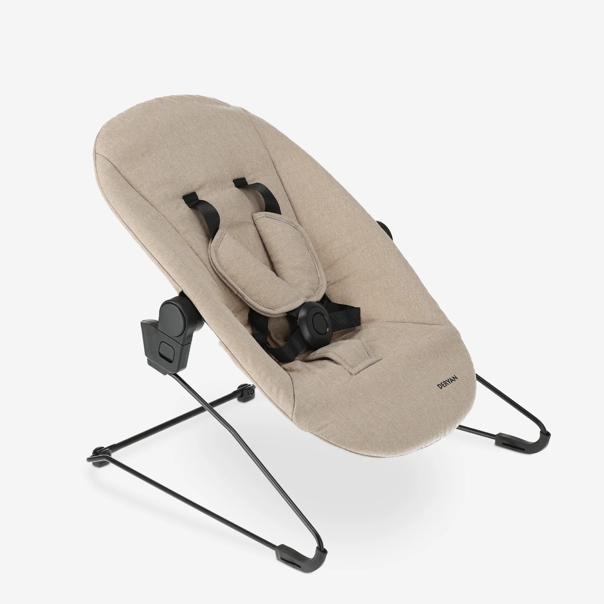 Odin Luxe Wooden Adjustable High Chair with Bouncer - Includes Tray - Adjustable High Chair - Warm Brown Nougat - Image 15