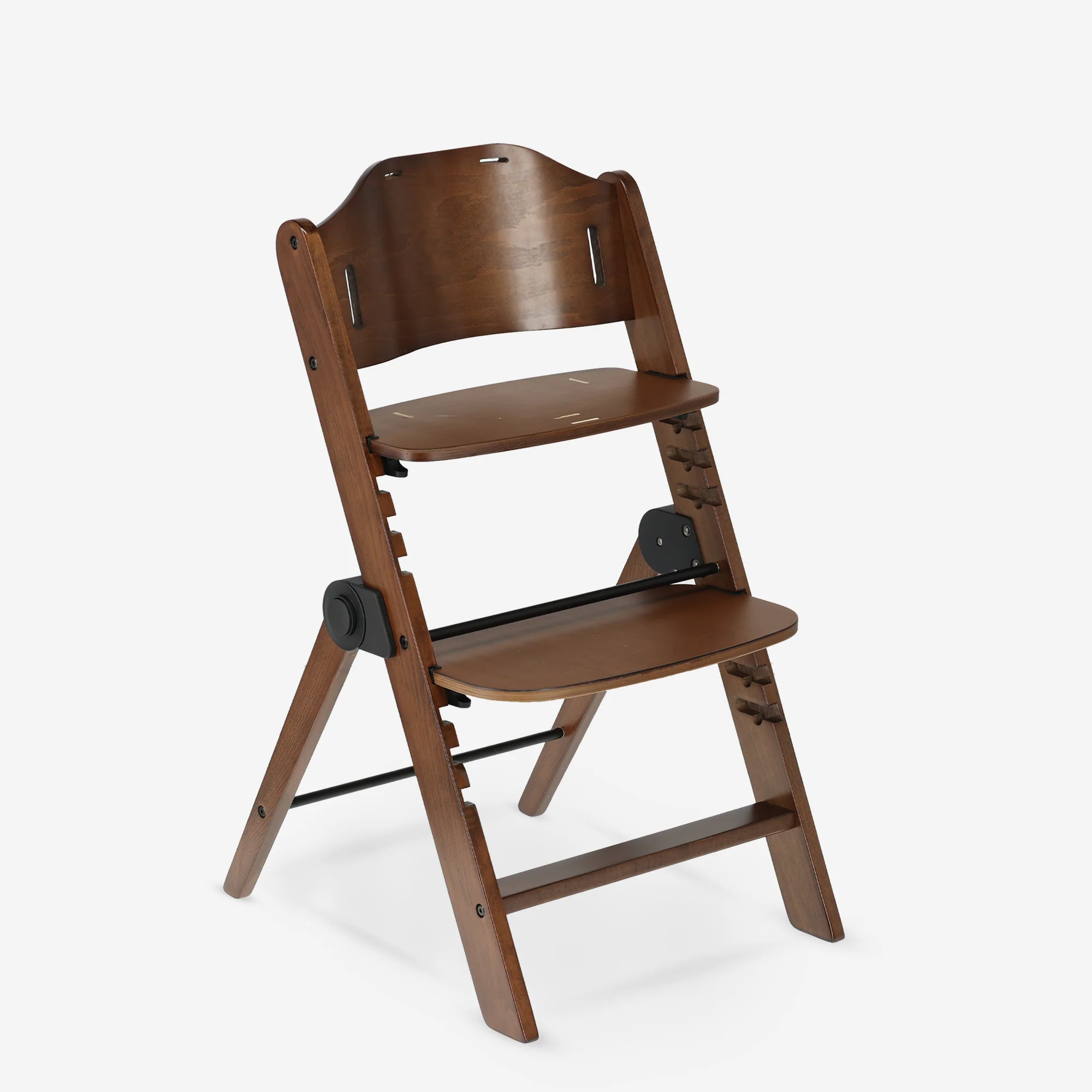 Odin Luxe Wooden Adjustable High Chair with Bouncer - Includes Tray - Adjustable High Chair - Warm Brown Nougat - Image 5