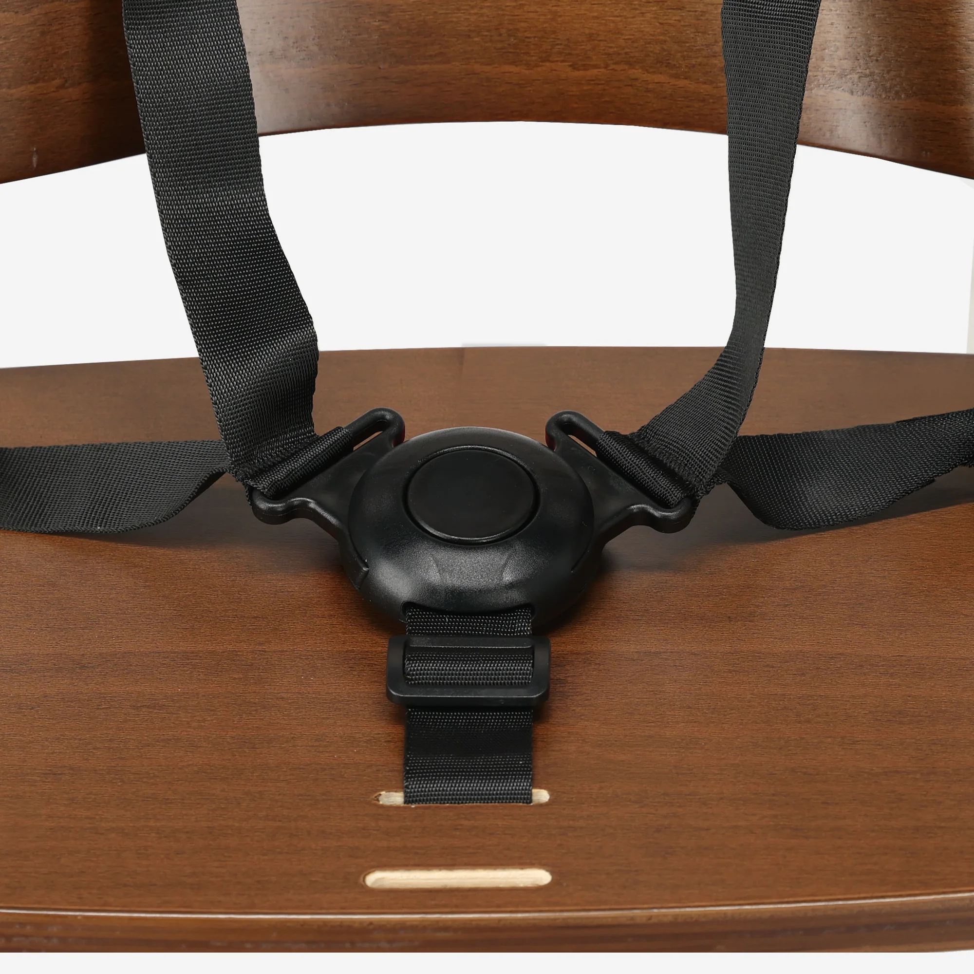 Odin Luxe Wooden Adjustable High Chair with Bouncer - Includes Tray - Adjustable High Chair - Warm Brown/Black - Image 16