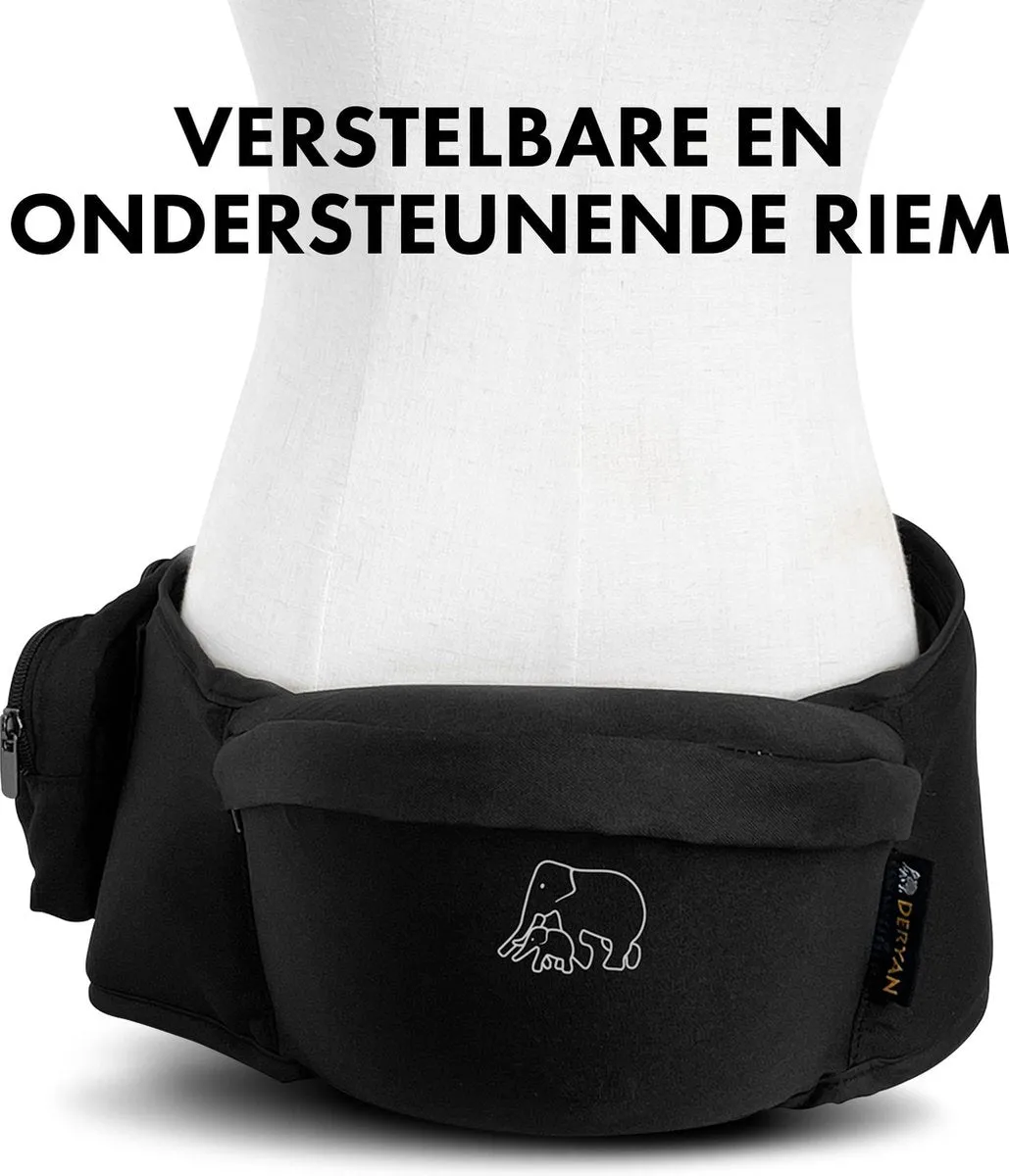 Luxury Hip Carrier - Baby and Toddler Hip Seat - Black - Image 6