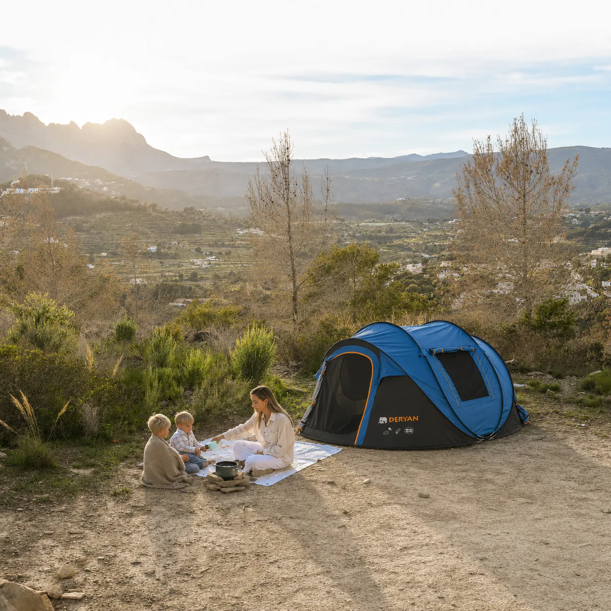 Pop Up Luxe Tent - 2000MM water column - Navy - 4 Person - Image 10