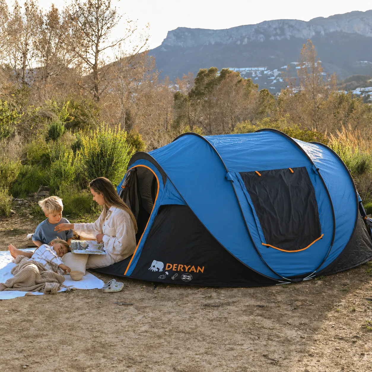 Pop Up Luxe Tent - 2000MM water column - Navy - 4 Person - Image 7