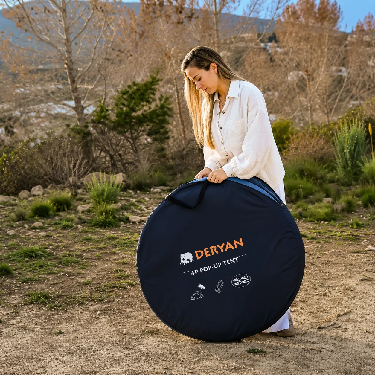 Pop Up Luxe Tent - 2000MM water column - Navy - 4 Person - Image 9