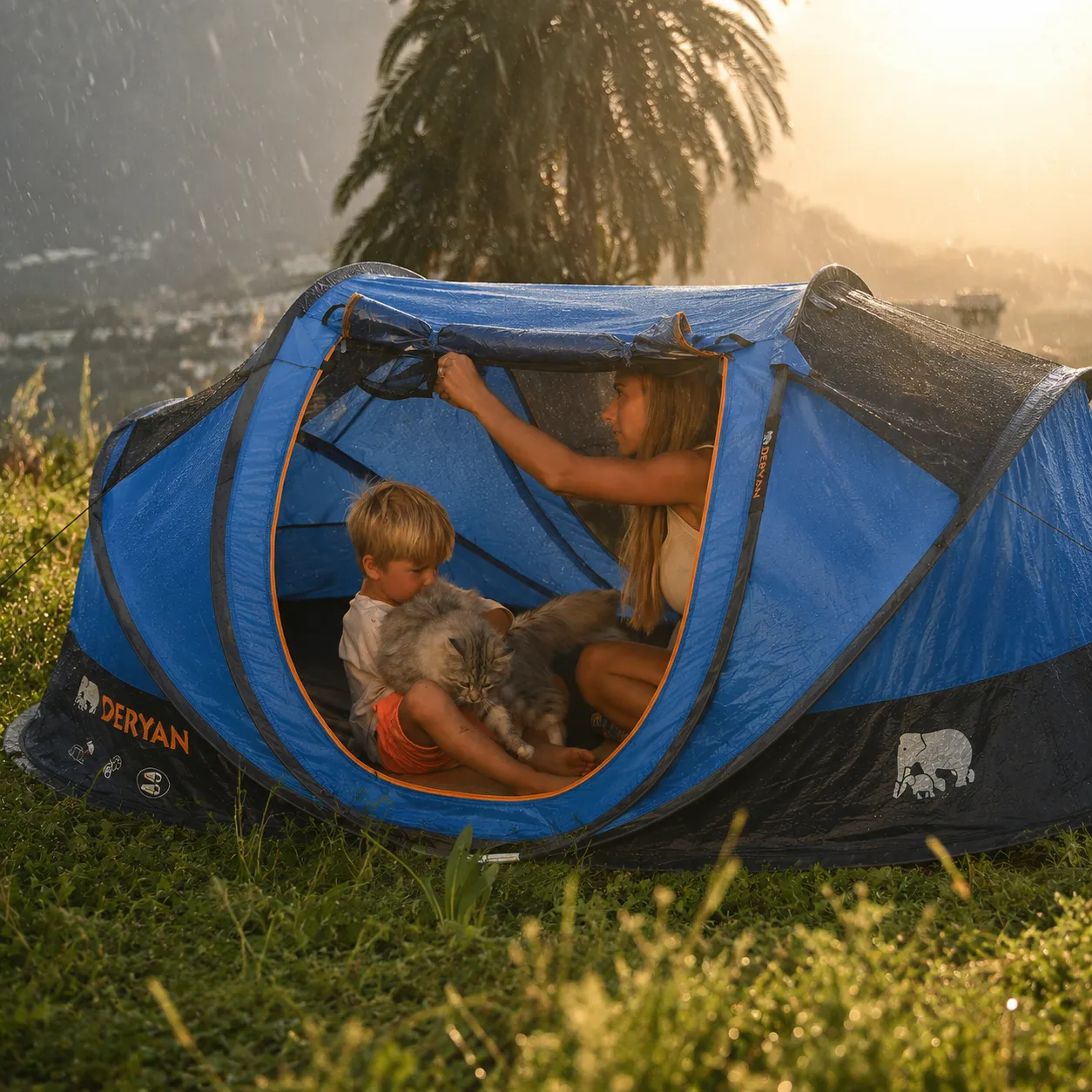 Pop Up Tent Cocoon - 2000MM water column - Navy - Image 5