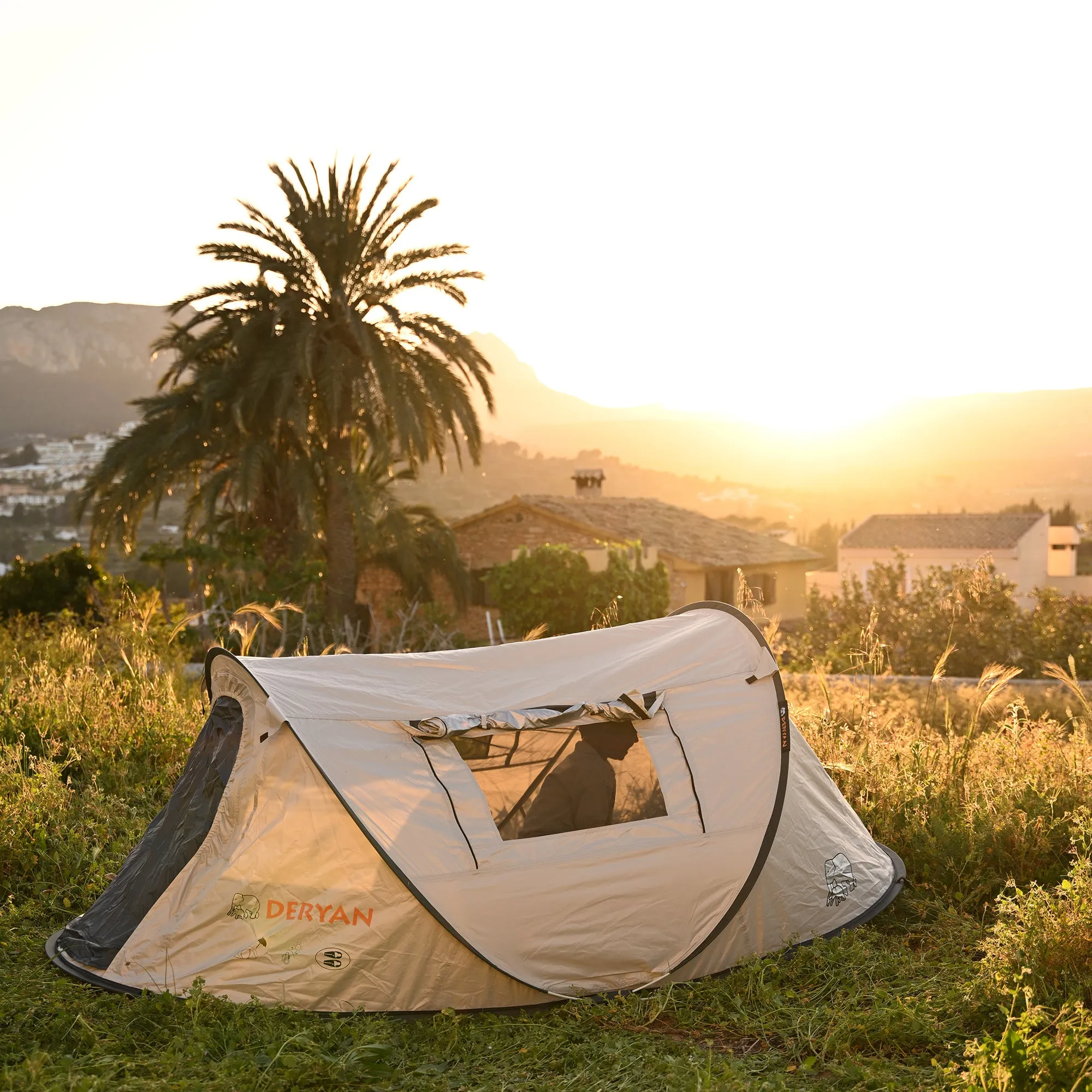 Pop Up Tent Dome - 2000MM water column - Cream - Image 7