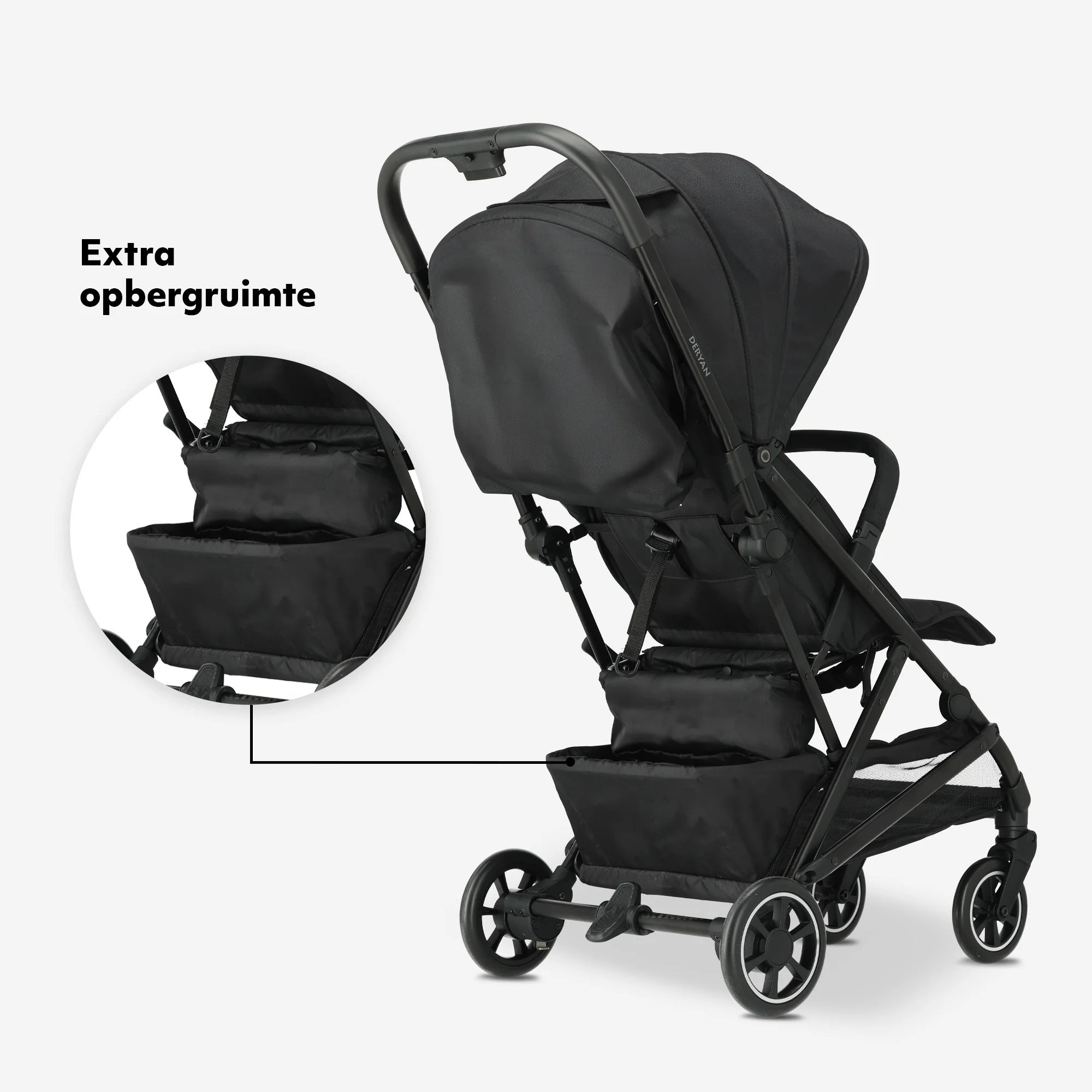 Luxury Easy² Lightweight Stroller - Black - Image 8