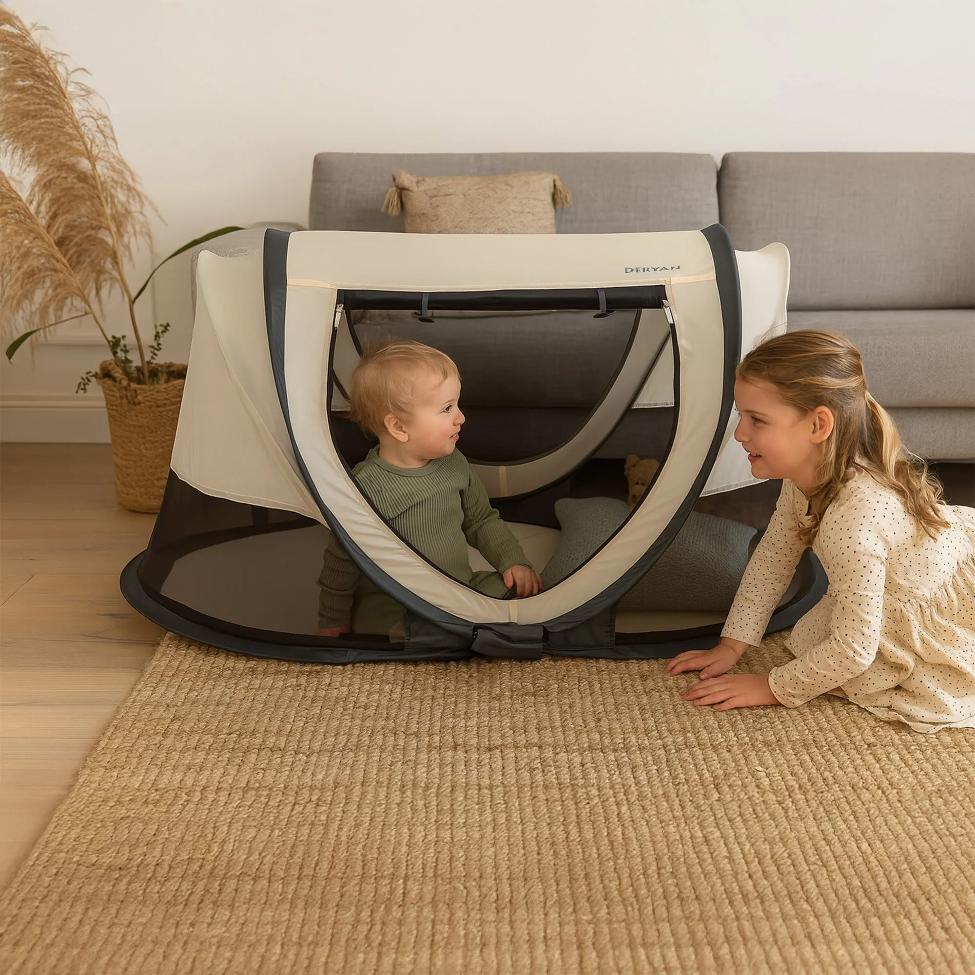 Scott Baby Pop-Up Camping Tent - Cream - Image 2