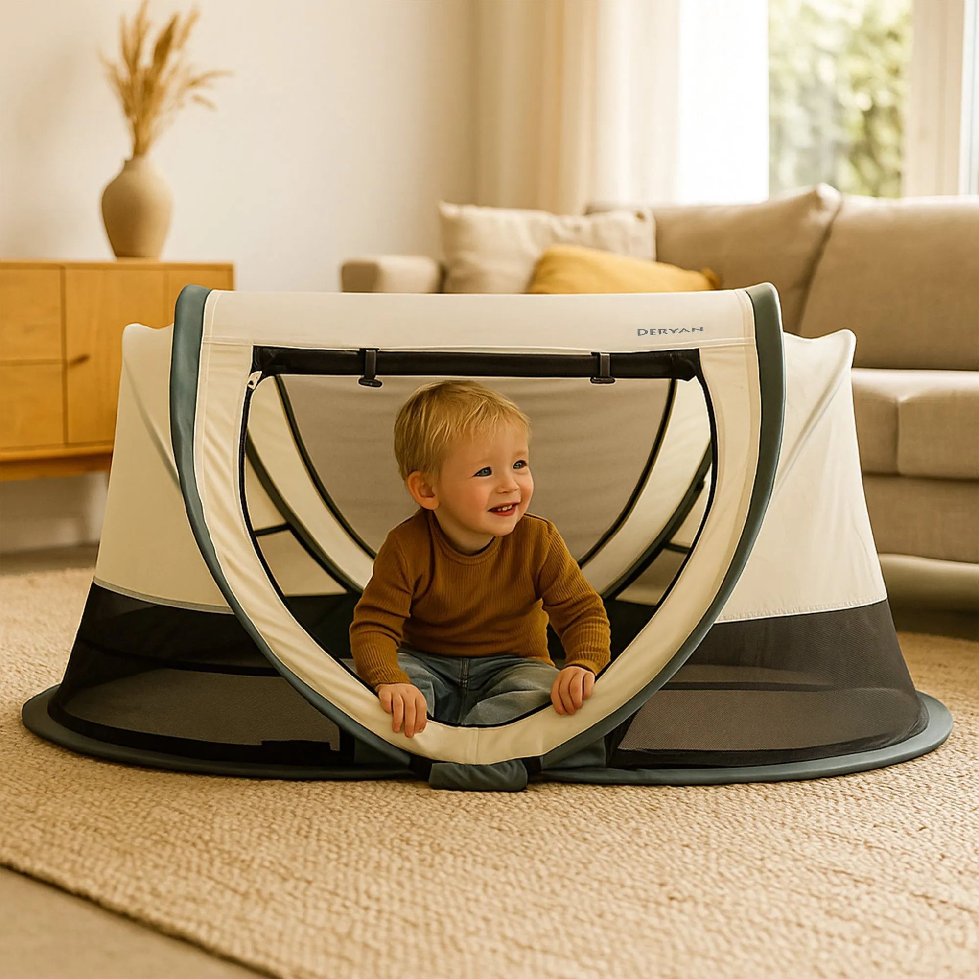 Scott Baby Pop-Up Camping Tent - Cream - Image 6
