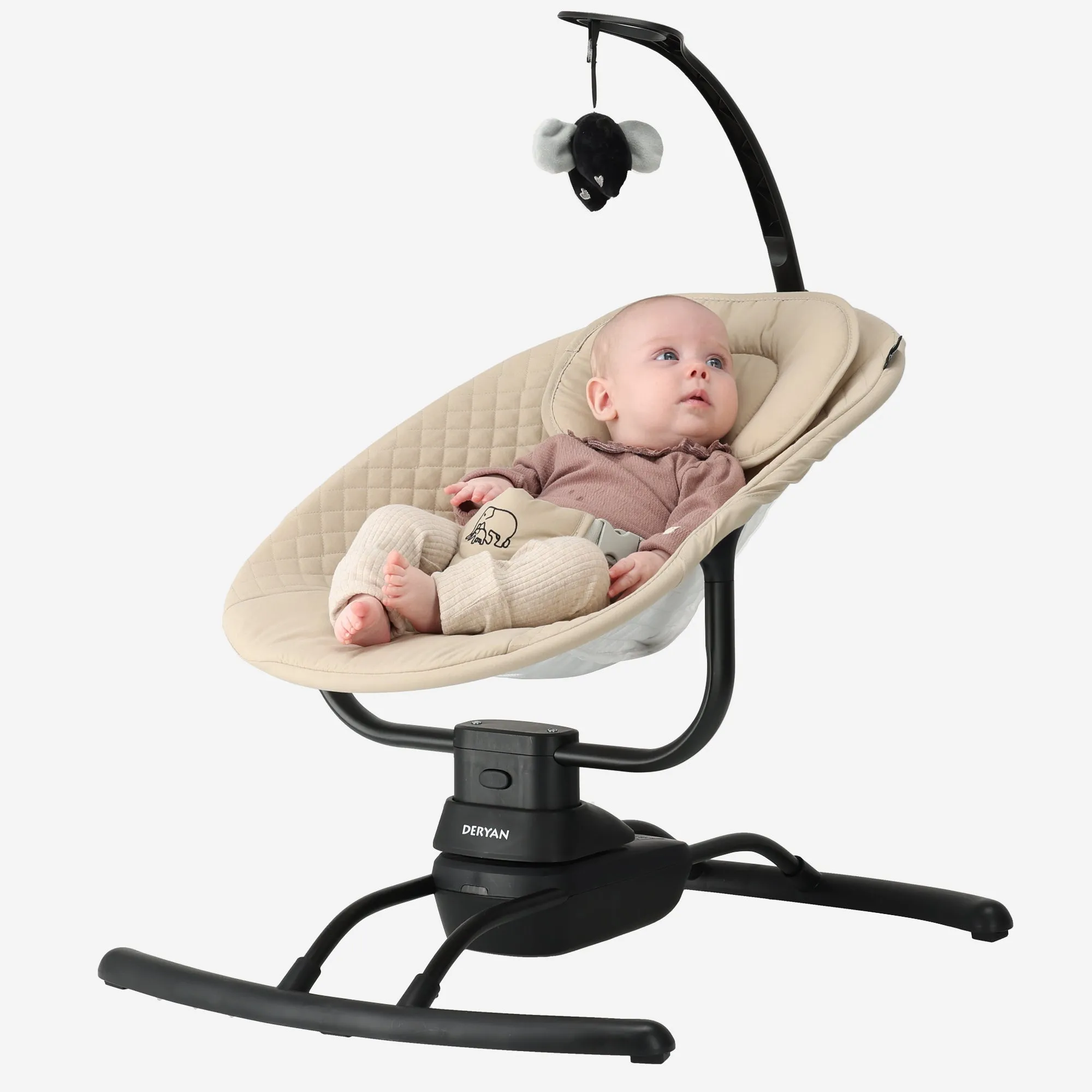 Jacky Cream Electric Baby Swing - Image 3