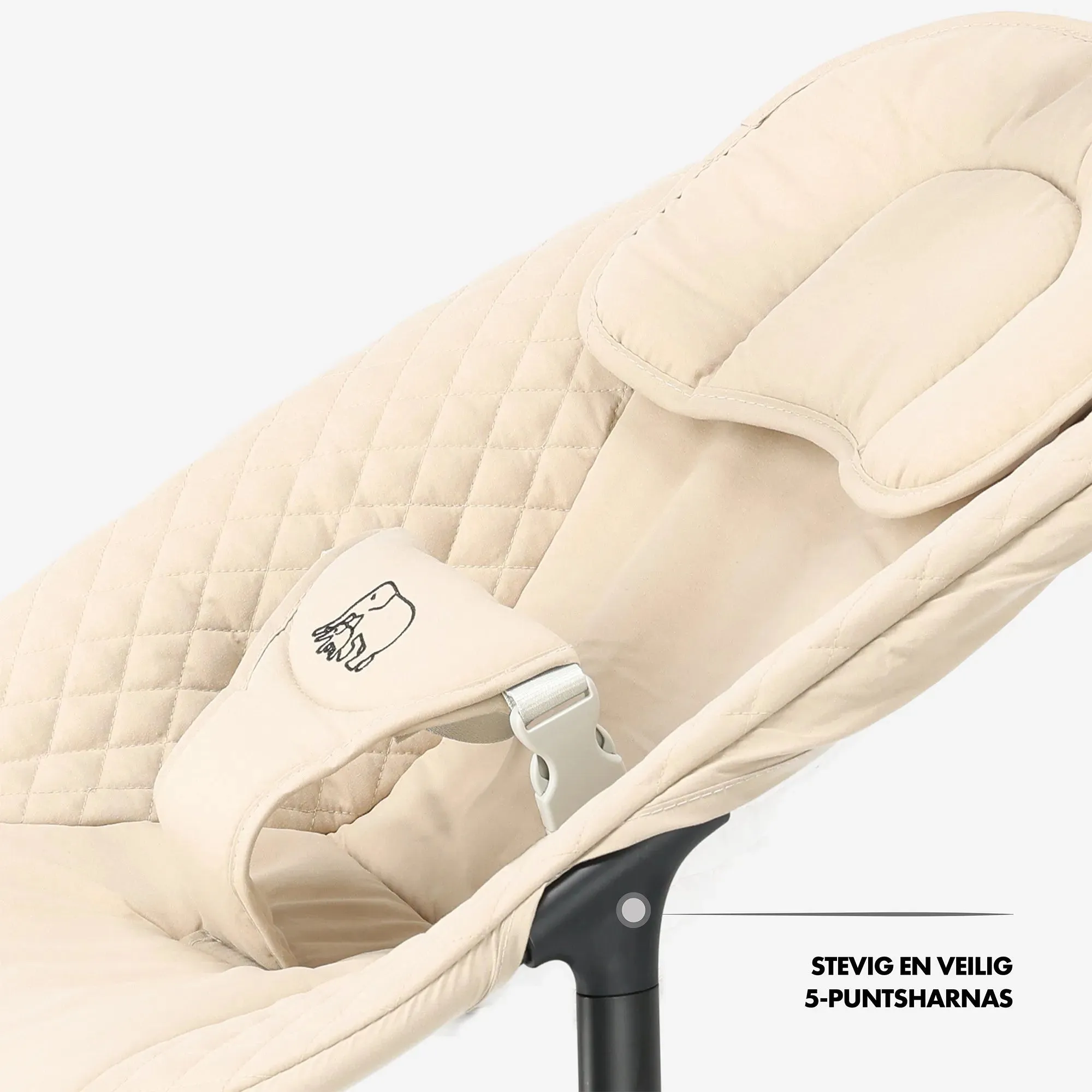 Jacky Cream Electric Baby Swing - Image 5